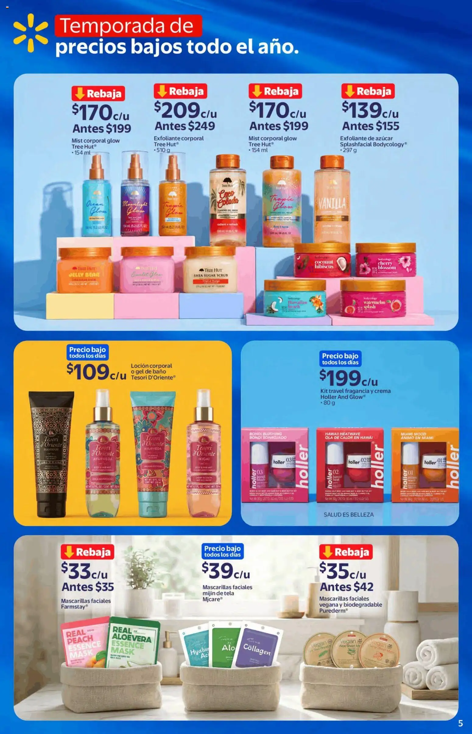 Nuevas ofertas de Walmart Express válidas en toda la República Mexicana desde el 22/07/2026. ¡Encuentra las mejores ofertas en Walmart Express folleto! | Página: 5 | Productos: Azúcar, Crema, Exfoliante corporal, Fragancia
