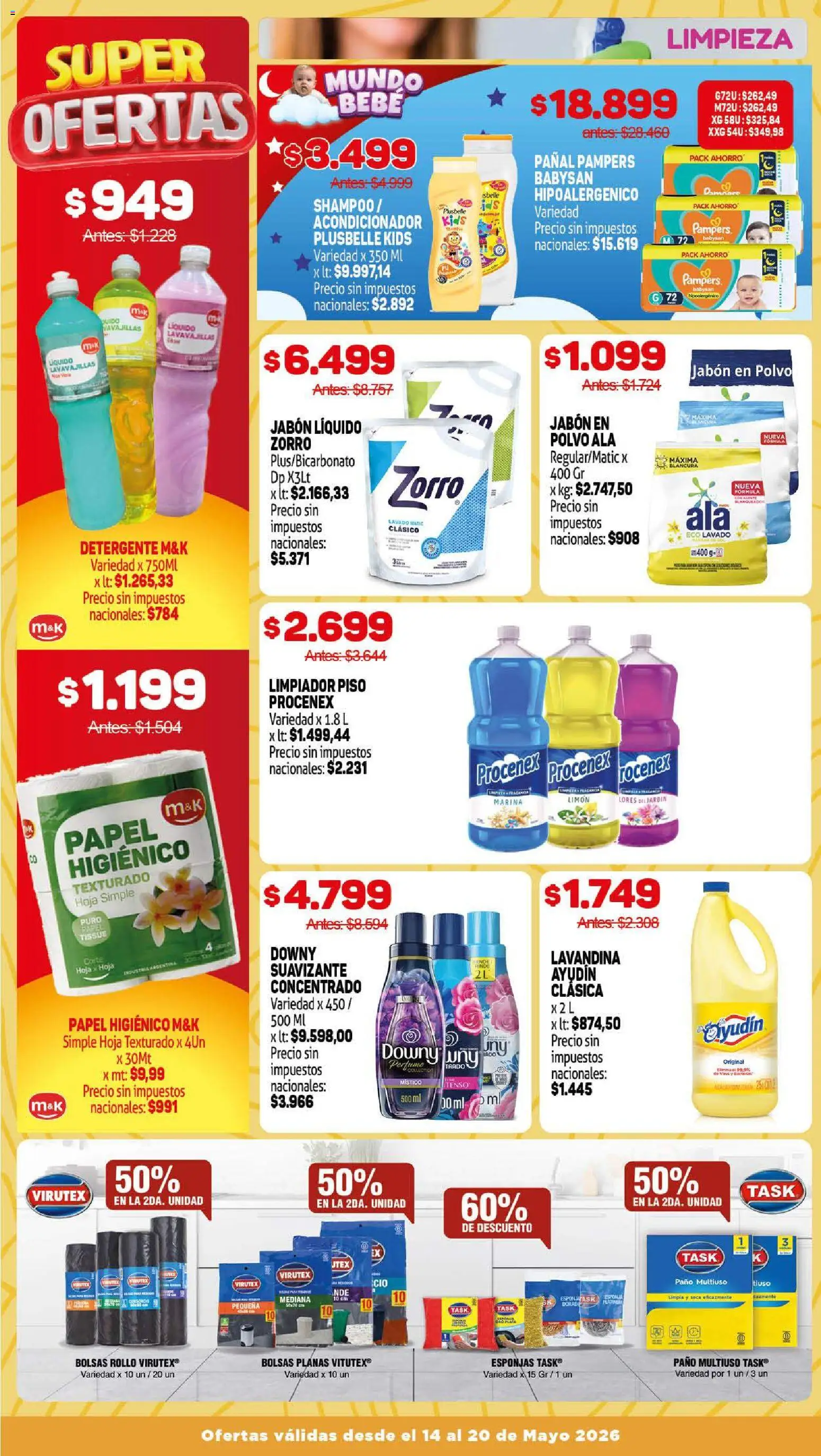 Makro ofertas │ válido desde el 14.05.2026 | Página: 12 | Productos: Papel higiénico, Acondicionador, Detergente, Suavizante