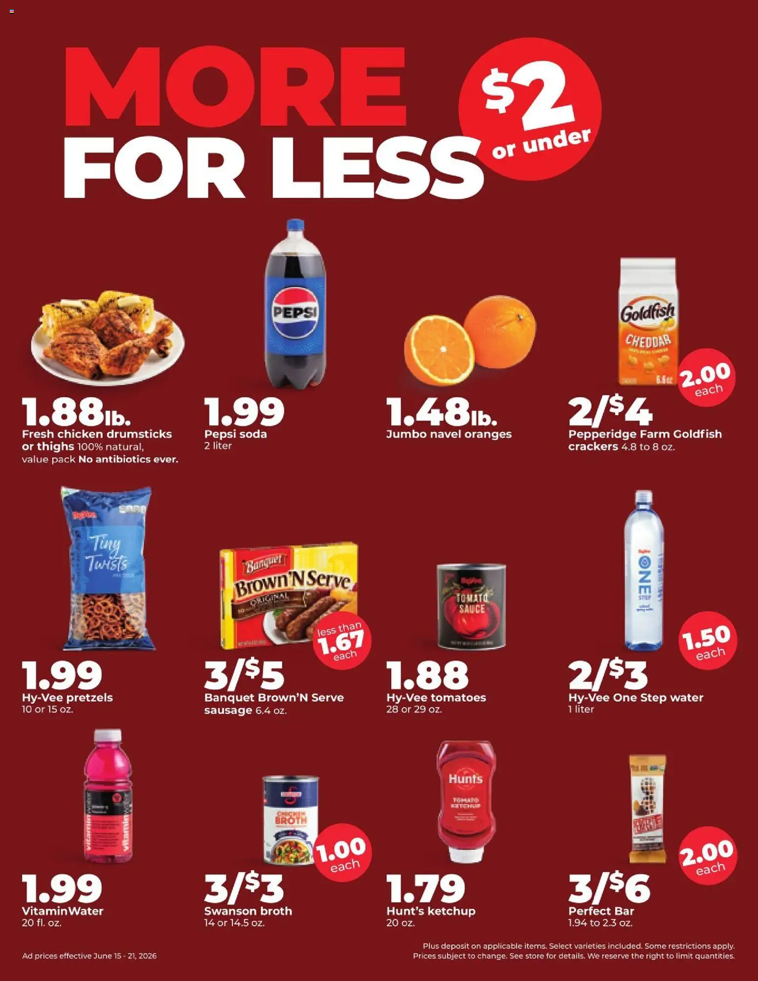 HyVee Weekly Ad - valid from 15.06.2026 | Page: 5 | Products: Tomatoes, Ketchup, Sauce, Sausage