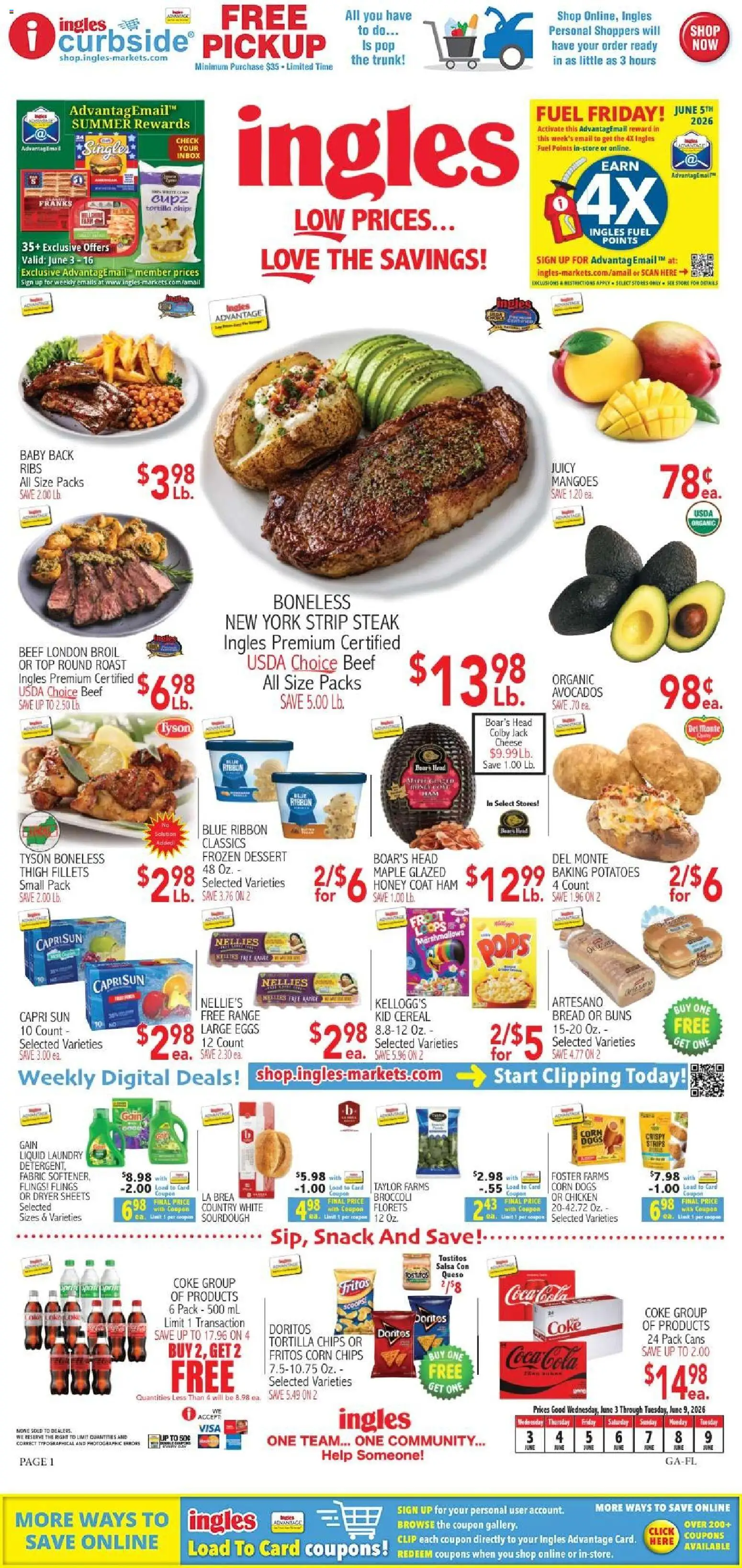 Ingles Weekly Ad - valid from 03.06.2026 | Page: 13 | Products: Cheese, Bread, Fabric softener, Beef