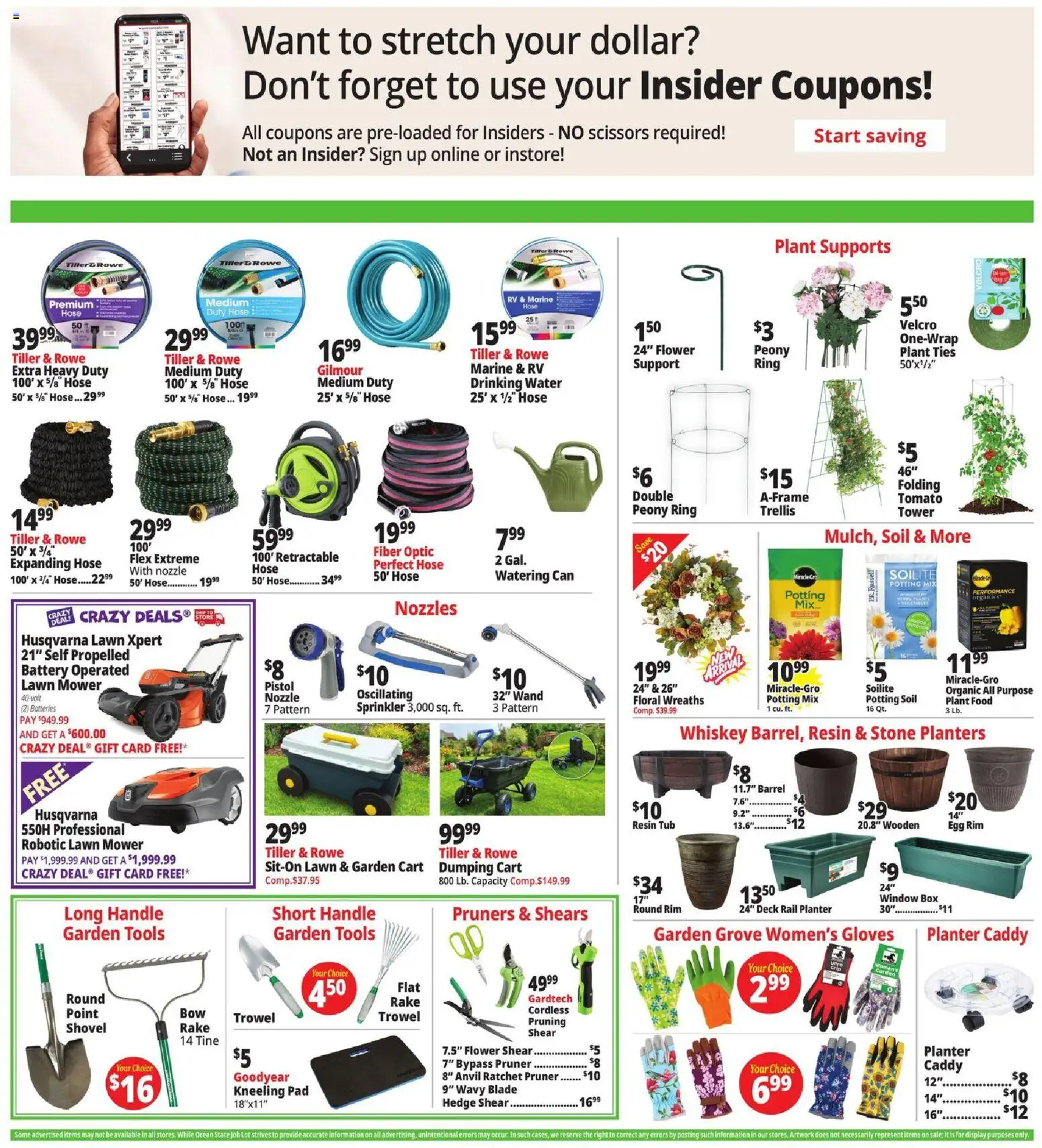 Ocean State Job Lot Weekly Ad - valid from 07/09/2026 | Page: 5 | Products: Lawn Mower, Mower, Box, Gloves