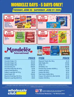Preview of Wholesale Club weekly flyer / circulaire from shop Wholesale Club valid from Jun 18, 2026 | Page: 7 | Products: Cream, PC, Case, Cheese