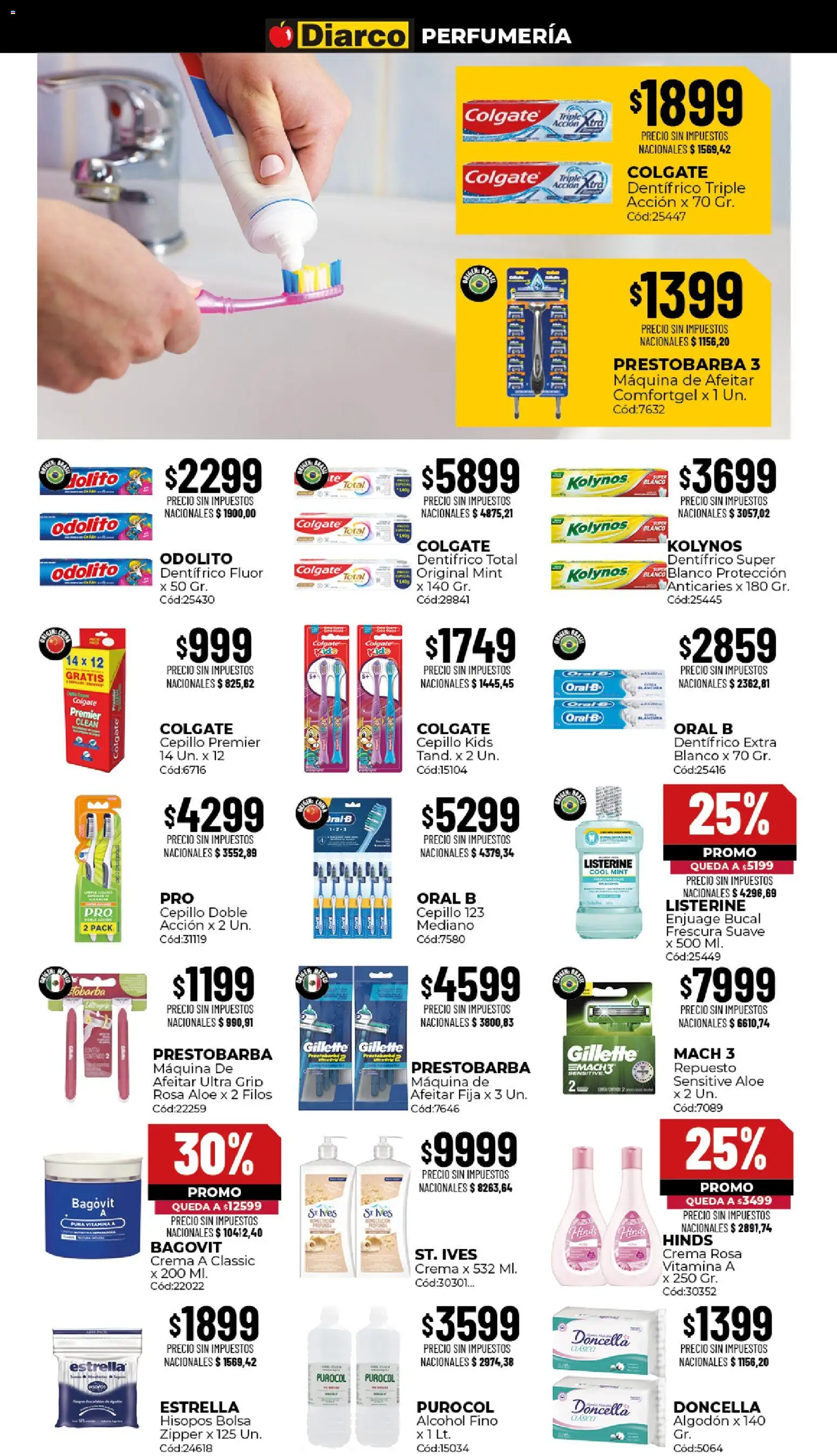 Diarco - Ofertas Santiago Del Estero │ válido desde el 24/08/2026 | Página: 14 | Productos: Algodón, Bolsa, Maquina de afeitar, Crema