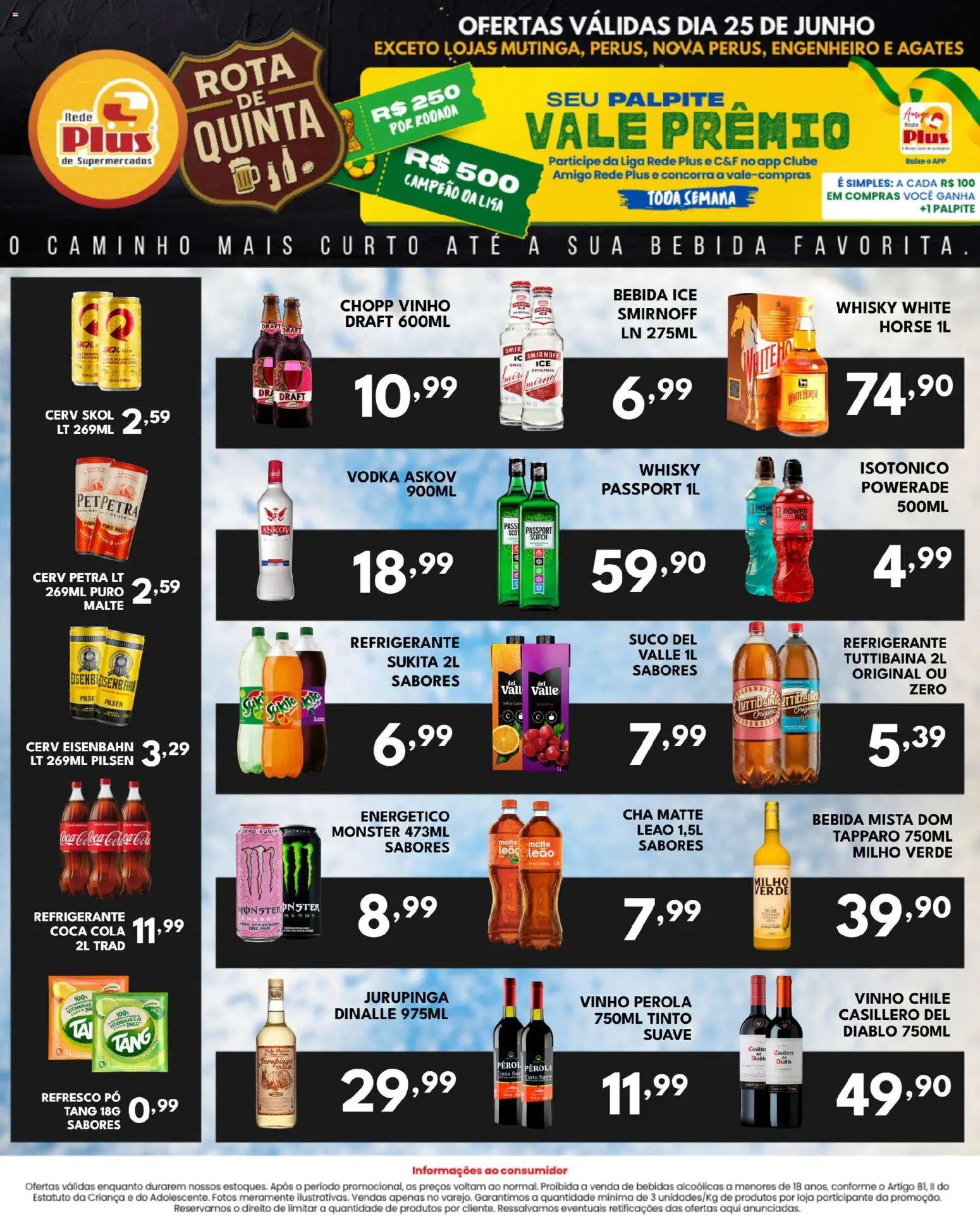 Rede Plus Supermercados Folheto - válido de 24/06/2026 | Página: 4 | Produtos: Pó, Refresco, Cola, Refrigerante