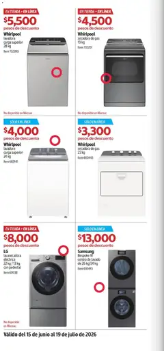 Vista previa de Whirlpool secadora de gas 19 kg, Whirlpool secadora de gas 19 kg, nuevo folleto de la tienda, válido en México a partir del 15/06/2026 | Página: 8