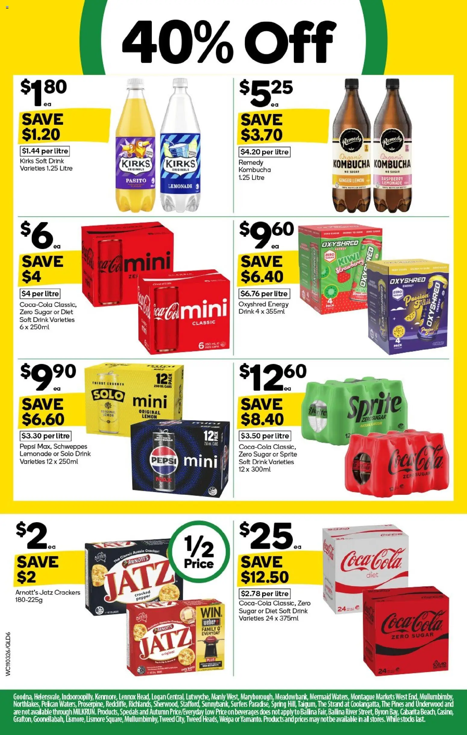 Woolworths catalogue - valid from 11.03.2026 | Page: 6 | Products: Crackers, Pepsi, Sugar, Raspberry
