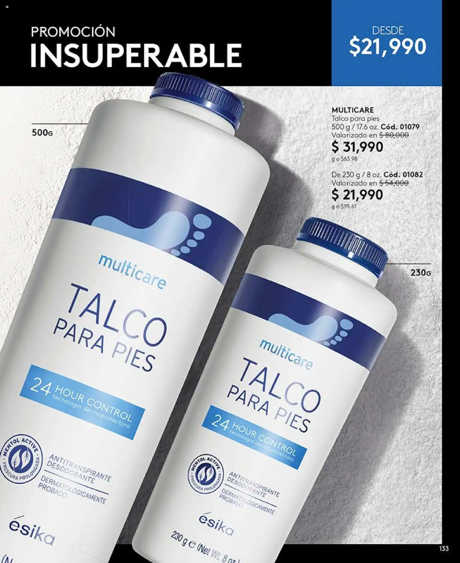 Ésika revista - valida desde el 17/07/2026 | Página: 133 | Productos: Desodorante, Antitranspirante