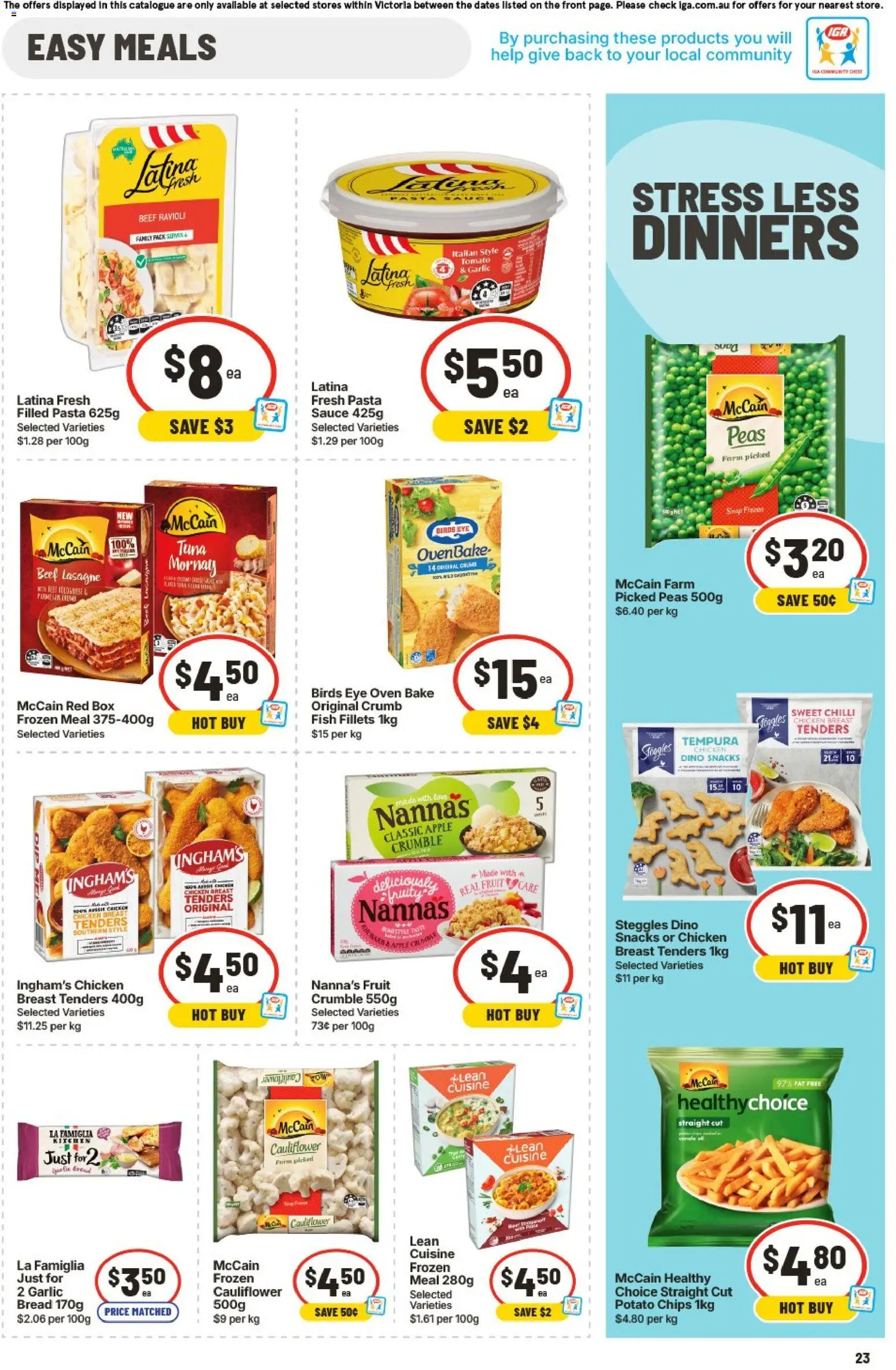 IGA catalogue - valid from 12/08/2026 | Page: 23 | Products: Chicken, Pasta, Sauce, Oven