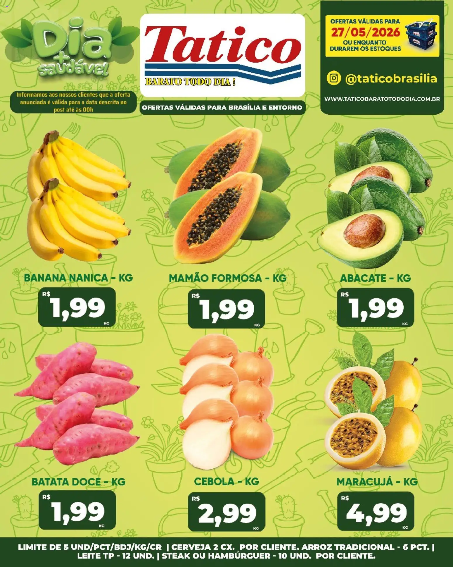 Tatico Folheto - válido de 27.05.2026 | Página: 22 | Produtos: Maracujá, Leite, Cerveja, Hambúrguer