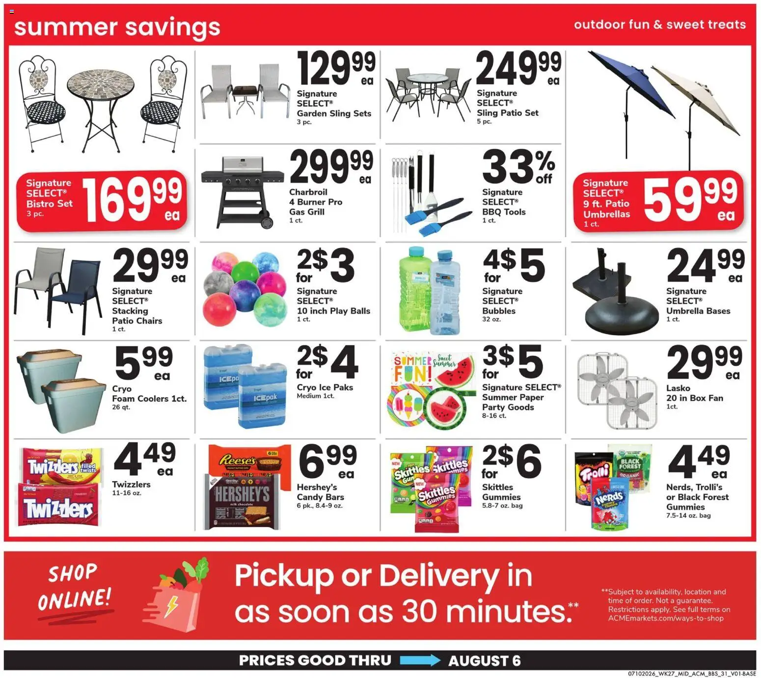 Acme Big Book of Savings - valid from 07/10/2026 | Page: 31 | Products: Milk, Chocolate, Umbrella, Bag