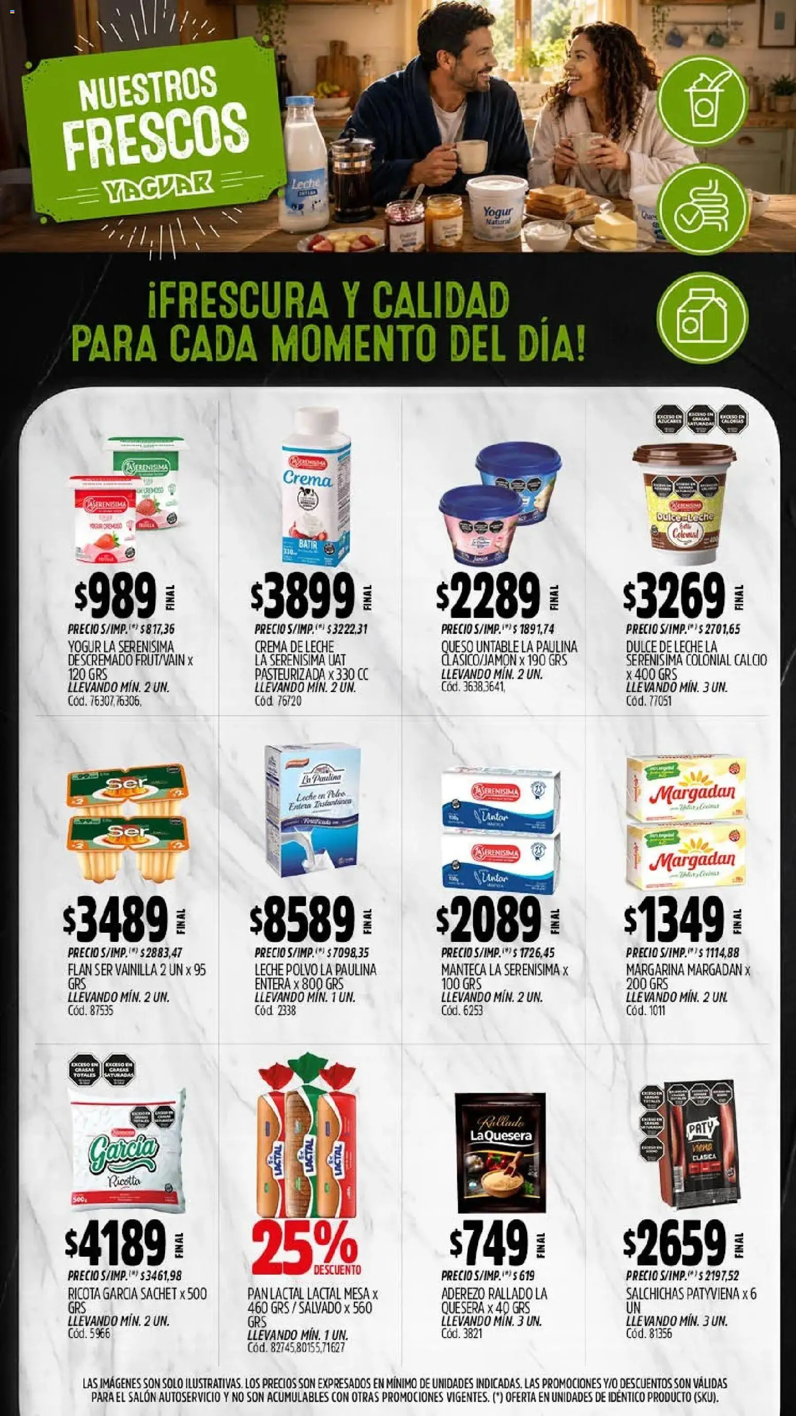Yaguar - Oferta Semanal Mar del Plata │ válido desde el 03/08/2026 | Página: 9 | Productos: Aderezo, Polvo, Crema de leche, Manteca