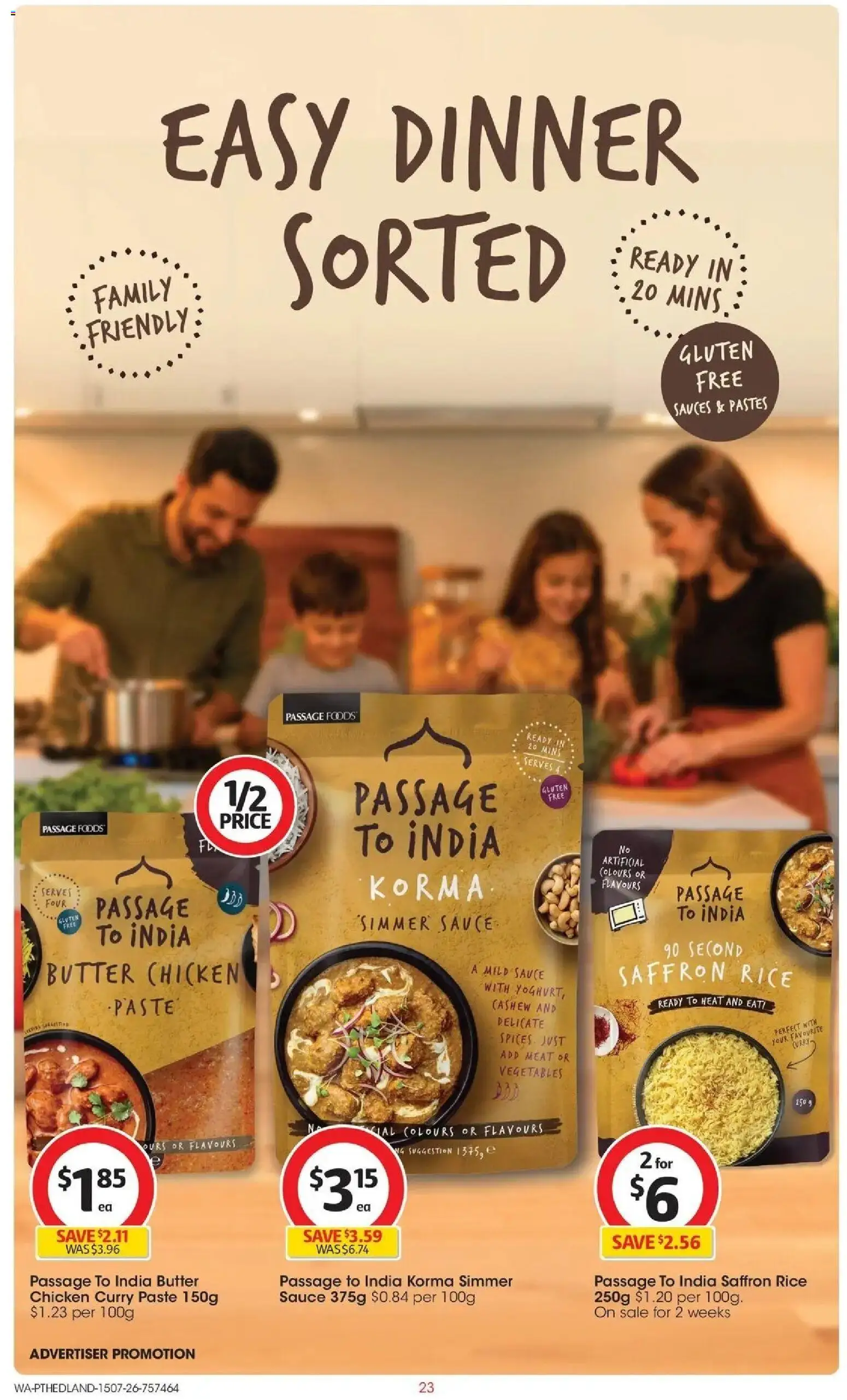 Coles catalogue - valid from 15/07/2026 | Page: 23 | Products: Curry, Butter, Chicken, Rice