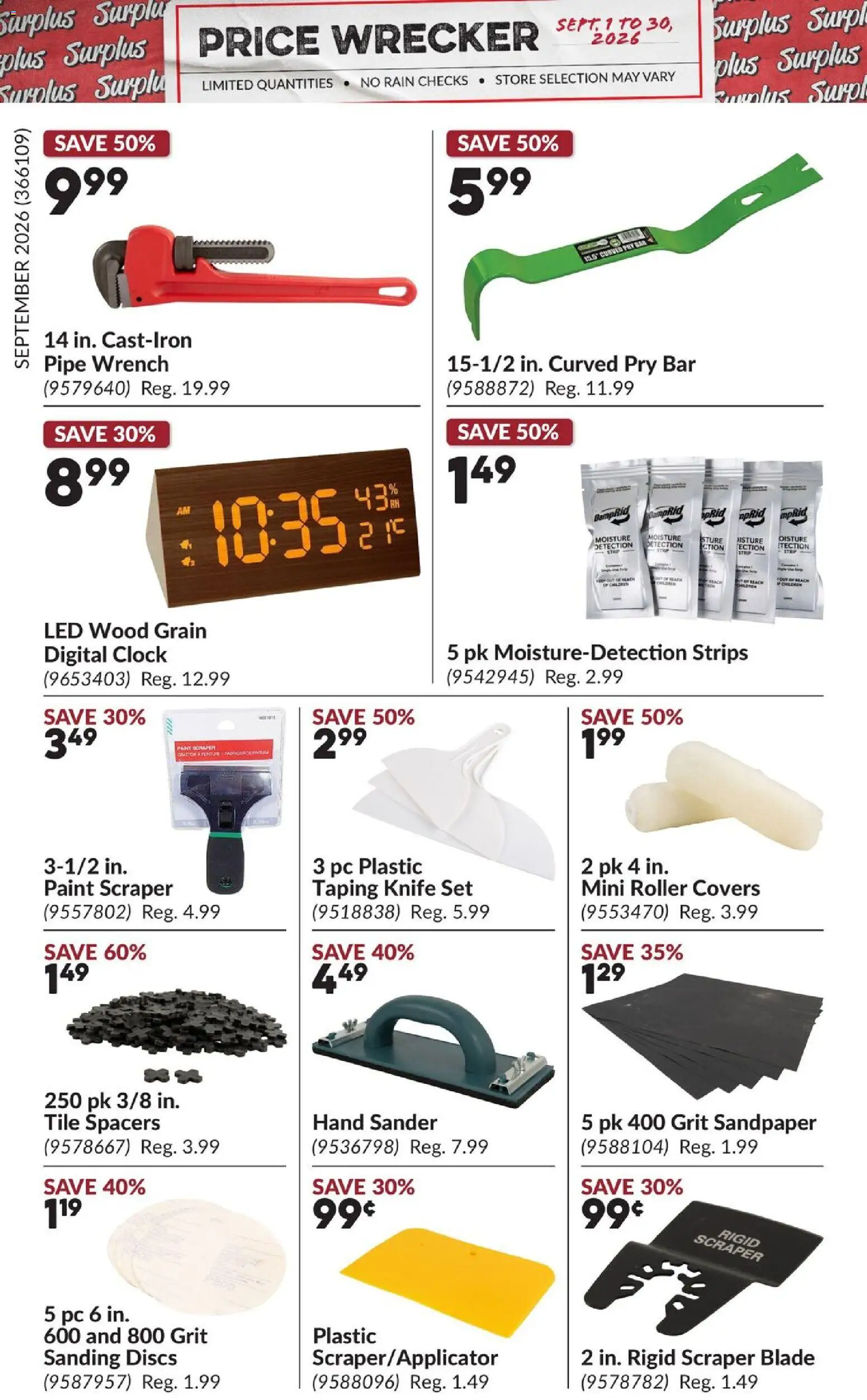 Princess Auto flyer valid from Sep 1, 2026 | Page: 28 | Products: PC, Strips, Scraper