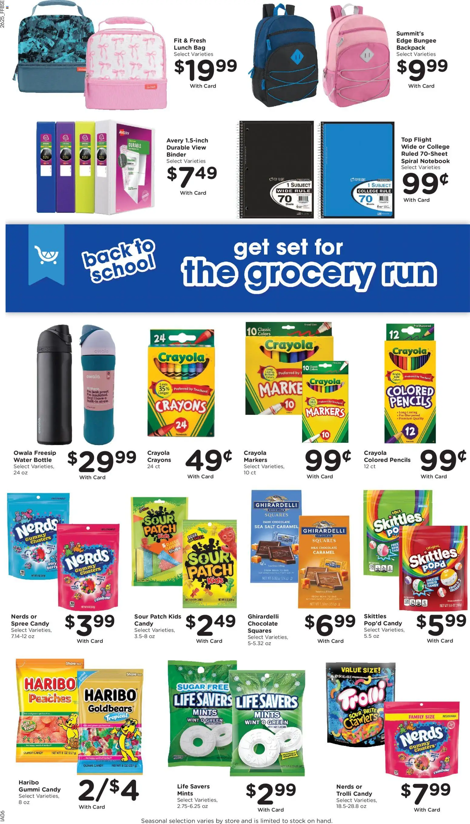 Fry's Food Weekly Ad - valid from 07/22/2026 | Page: 16 | Products: Peaches, Milk, Notebook, Bag