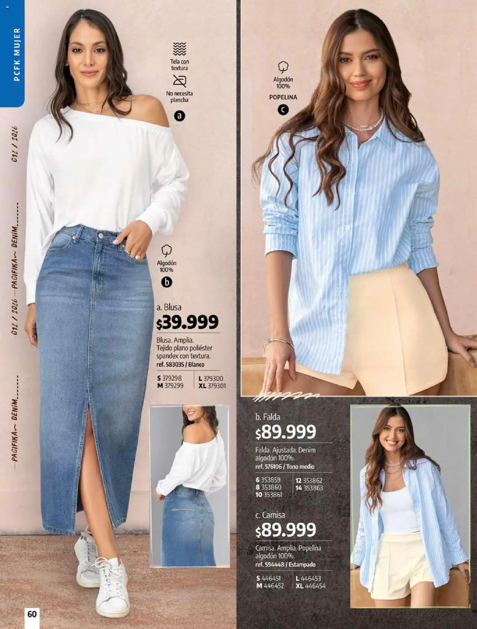 Pacifika revista - valida desde el 12/07/2026 | Página: 60 | Productos: Plancha, Falda, Camisa, Blusa