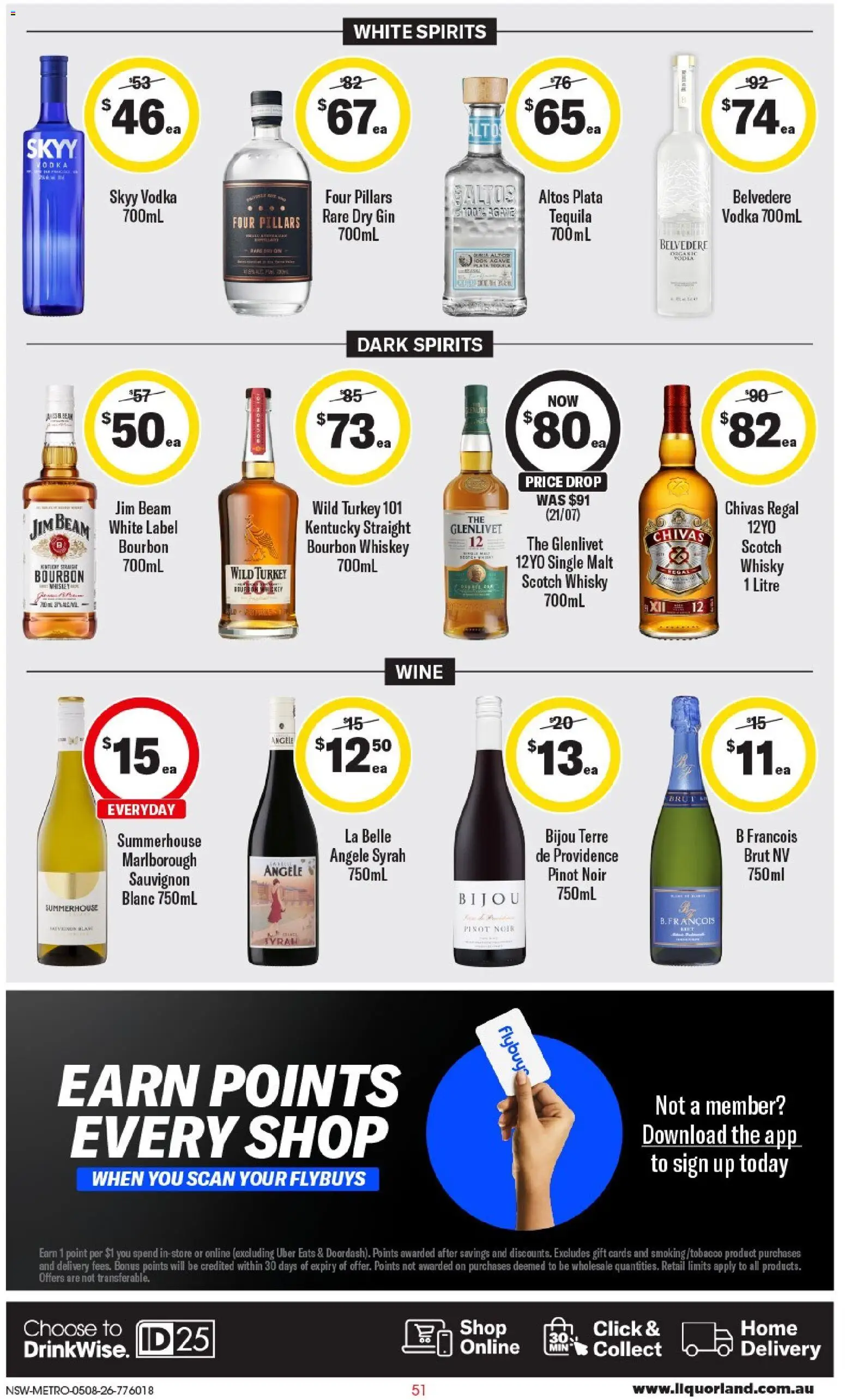Coles catalogue - valid from 05/08/2026 | Page: 51 | Products: Gin, Vodka, Whiskey, Scotch