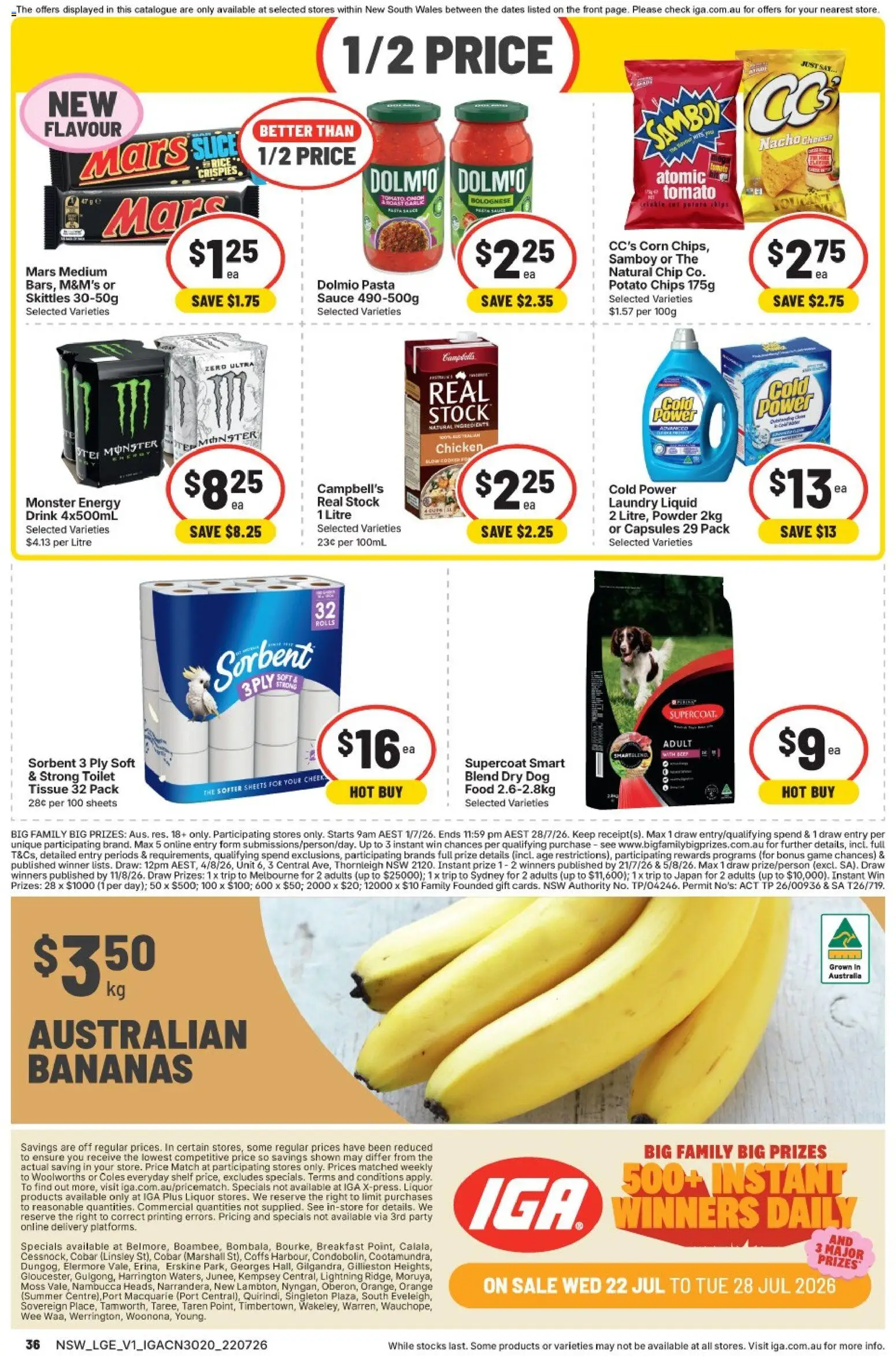 IGA catalogue - valid from 22/07/2026 | Page: 34 | Products: Powder, Pasta, Chips, Sauce