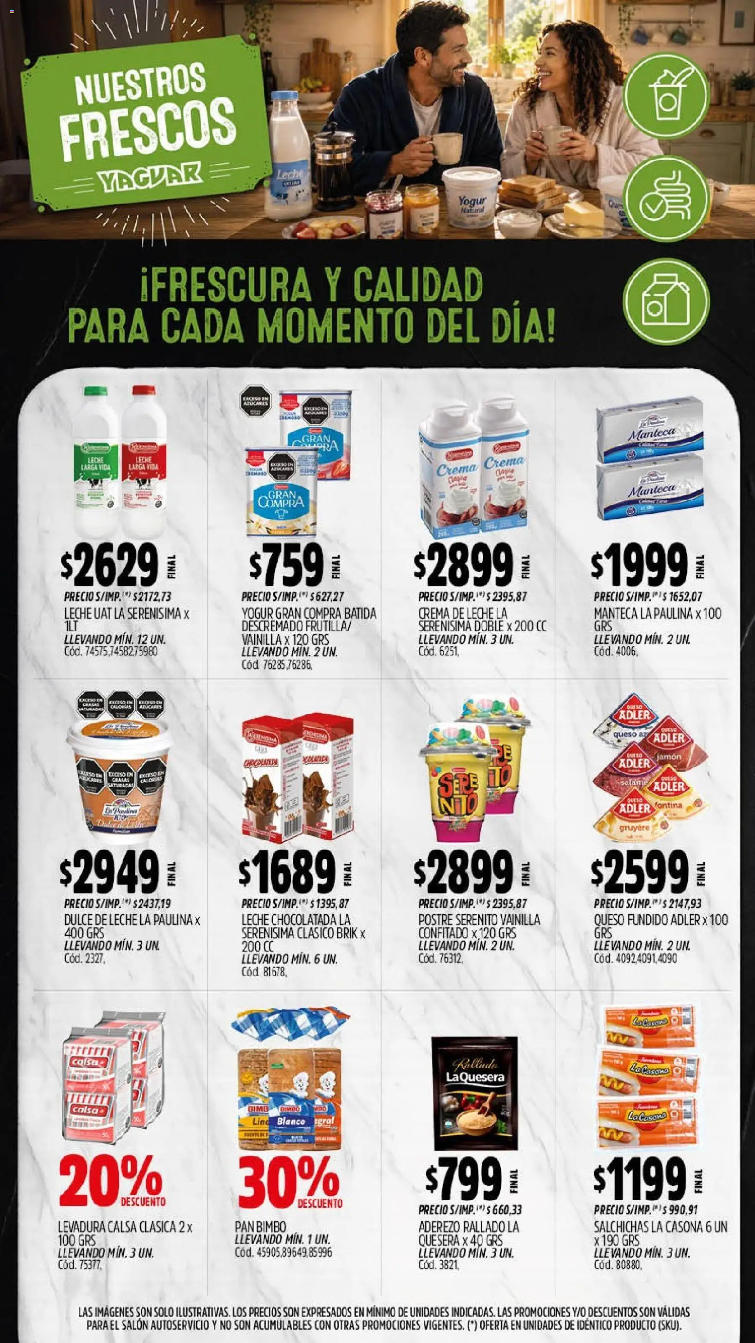 Yaguar - Oferta Semanal Trelew │ válido desde el 14/09/2026 | Página: 10 | Productos: Levadura, Leche, Manteca, Pan