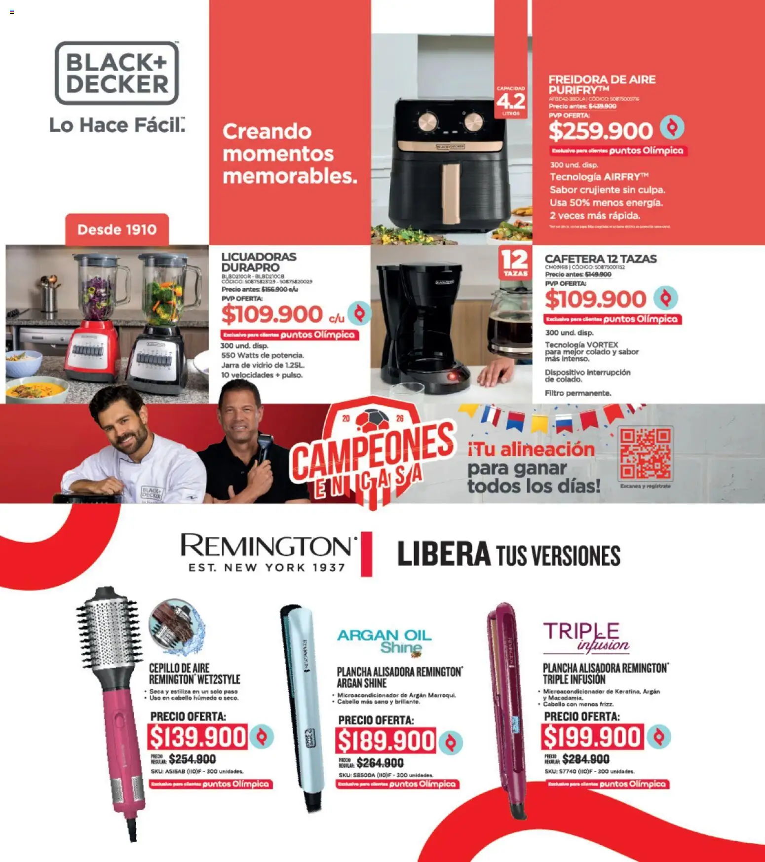 Olímpica revista - valida desde el 30.05.2026 | Página: 23 | Productos: Plancha alisadora, Jarra, Freidora, Cepillo