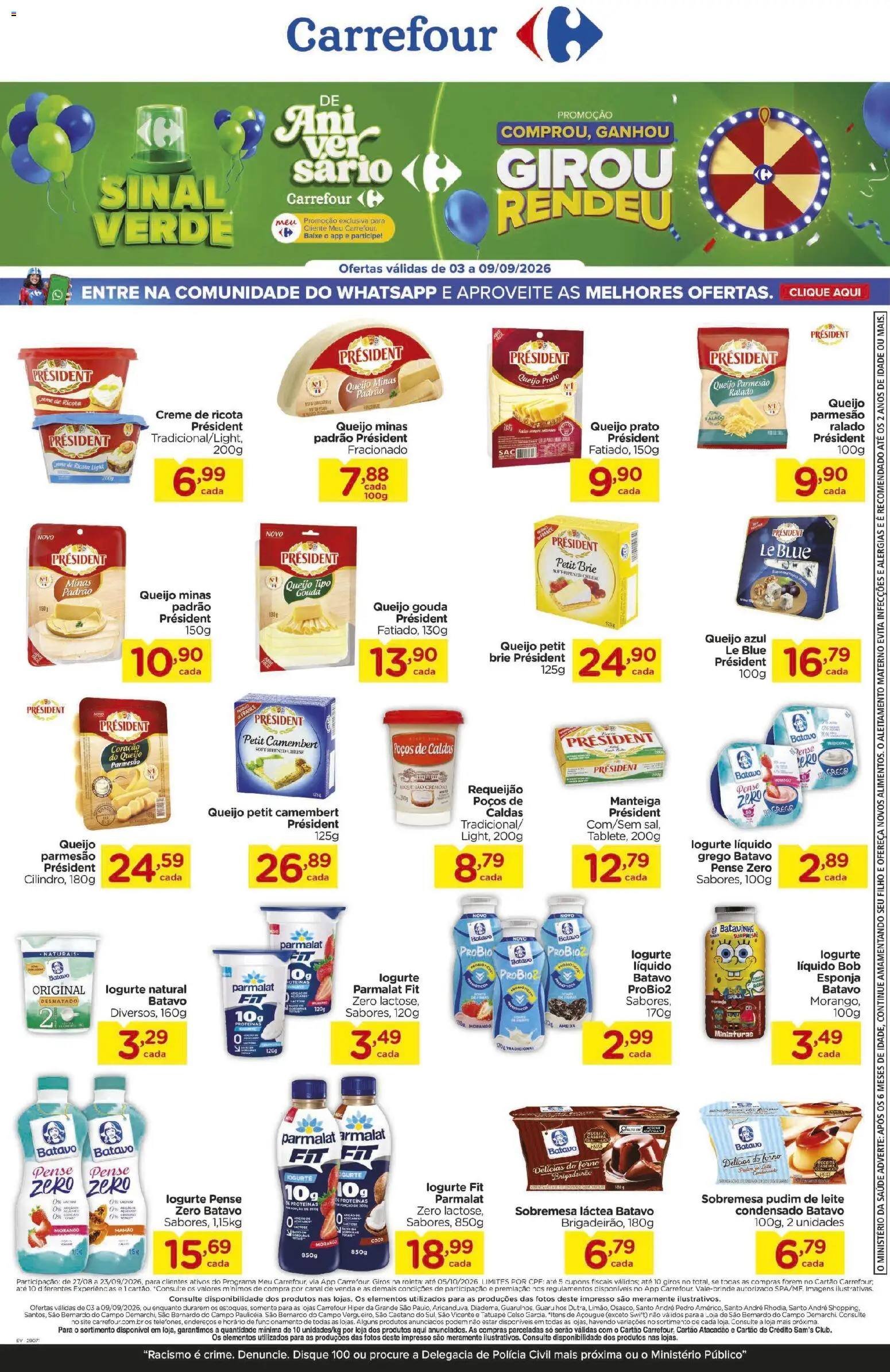 Carrefour Folheto - válido de 03/09/2026 | Página: 3 | Produtos: Sobremesa, Queijo, Brie, Mamão