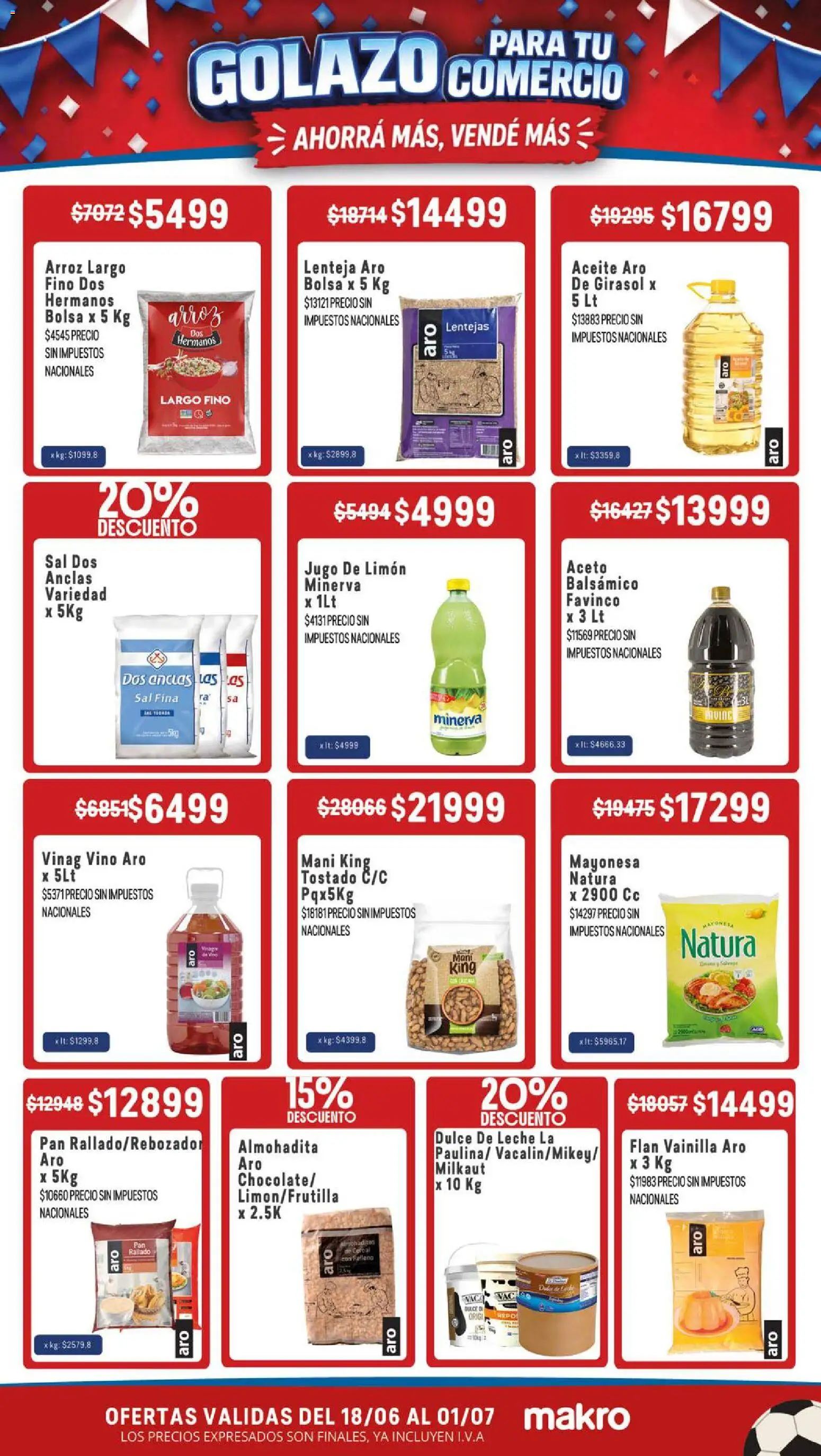 Makro ofertas │ válido desde el 18/06/2026 | Página: 3 | Productos: Lentejas, Mayonesa, Aceto, Vino