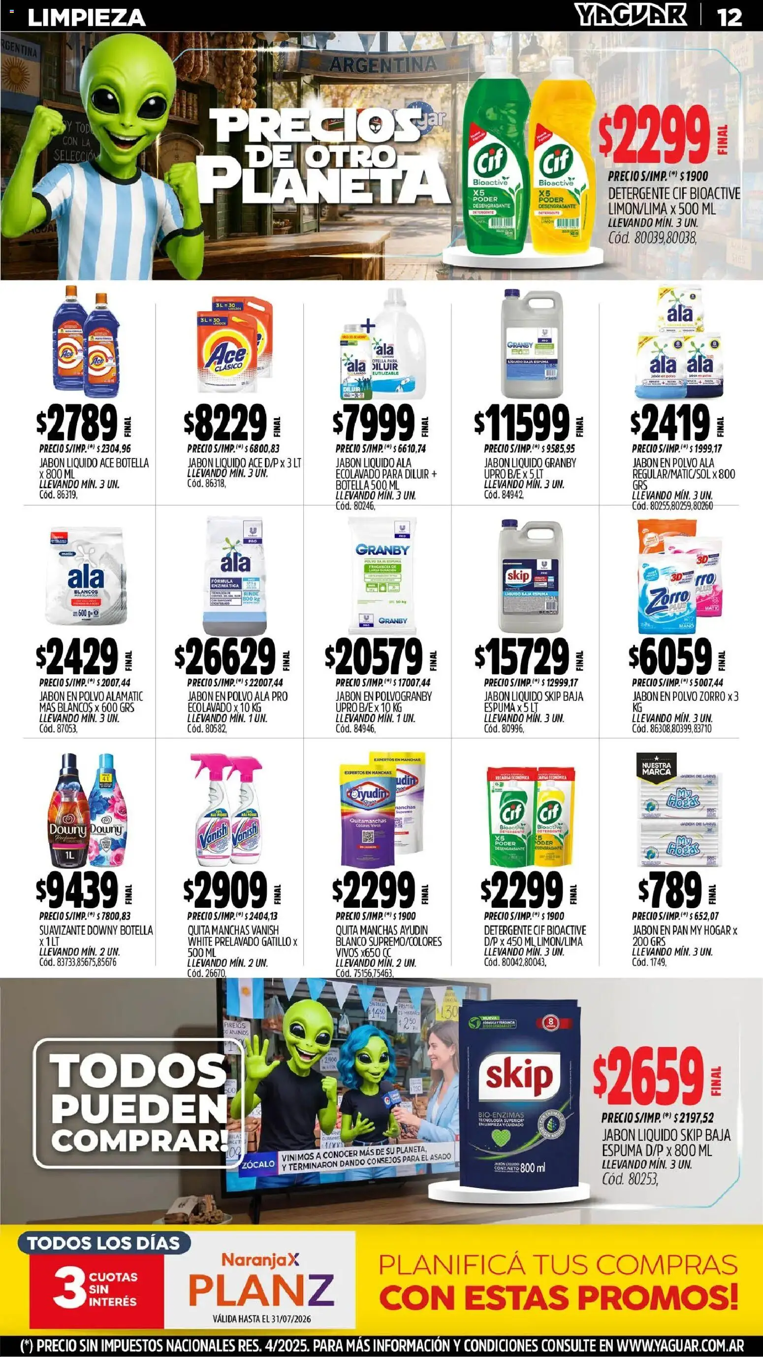 Yaguar - Oferta Semanal Parque Chacabuco │ válido desde el 29/06/2026 | Página: 13 | Productos: Zocalo, Jabón en polvo, Quitamanchas, Pan