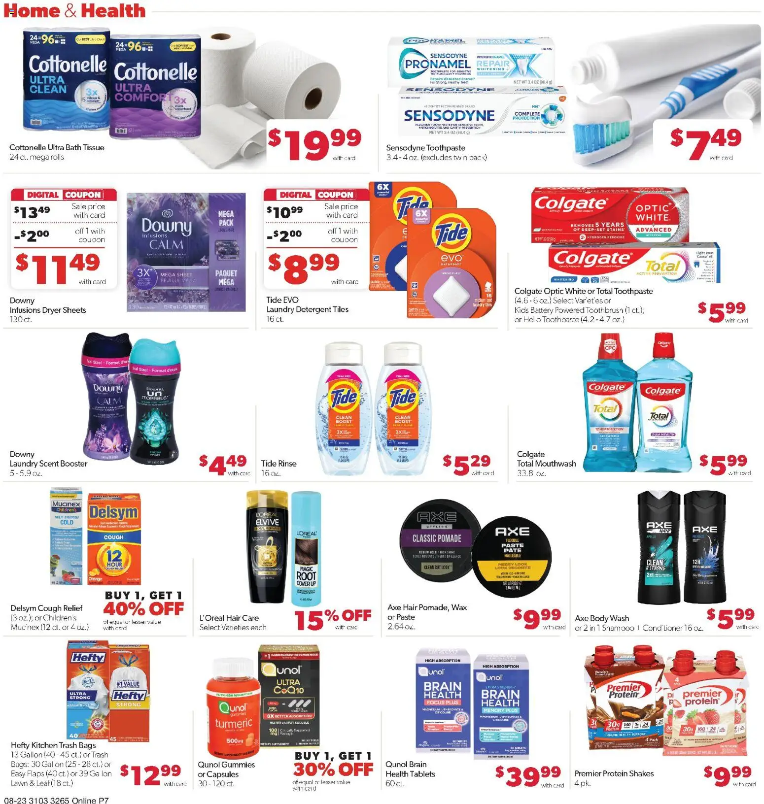 Family Fare Weekly Ad - ND - valid from 08/23/2026 | Page: 14 | Products: CoQ10, Axe, Protein, Detergent