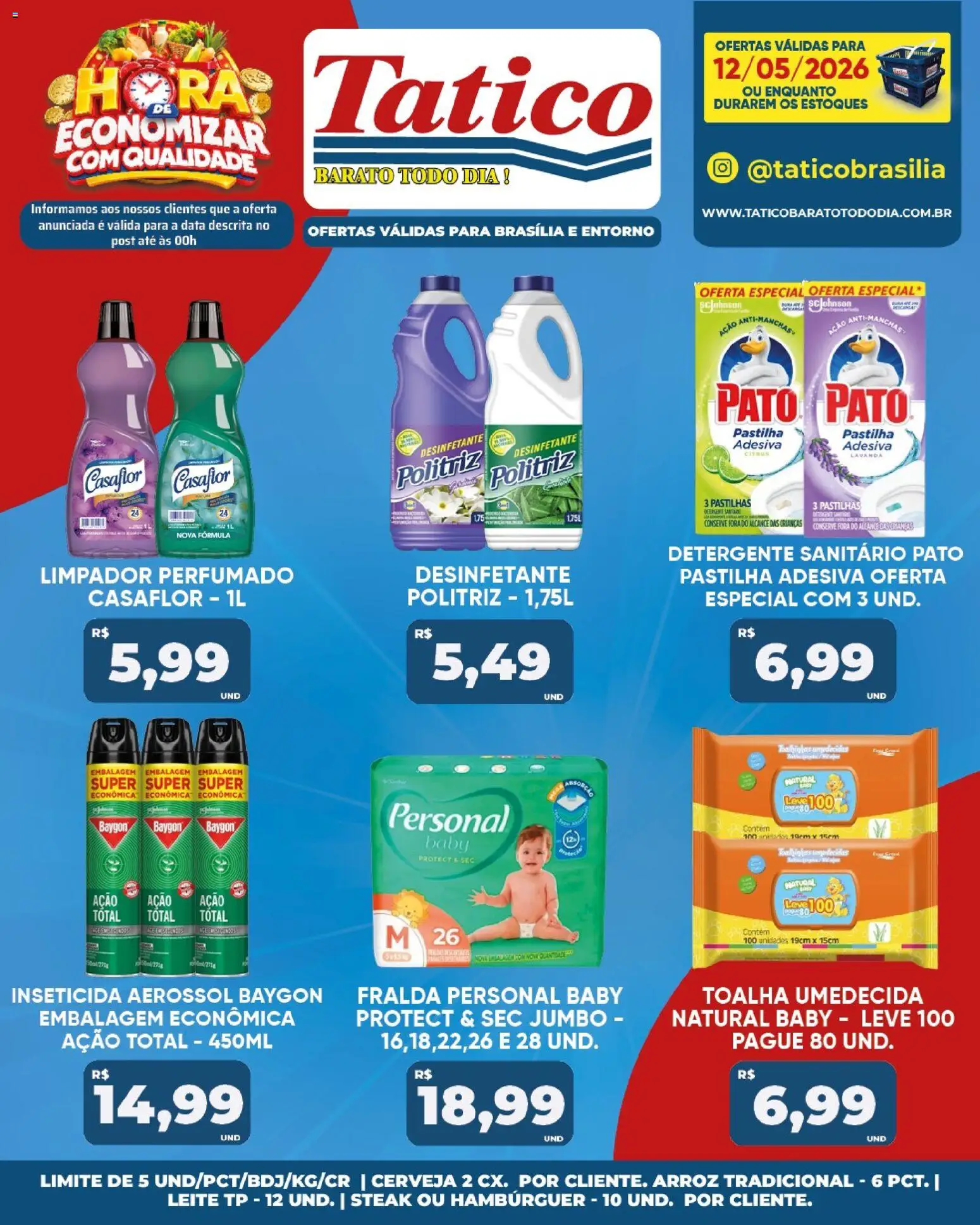 Tatico Folheto - válido de 12.05.2026 | Página: 18 | Produtos: Detergente, Arroz, Desinfetante, Inseticida