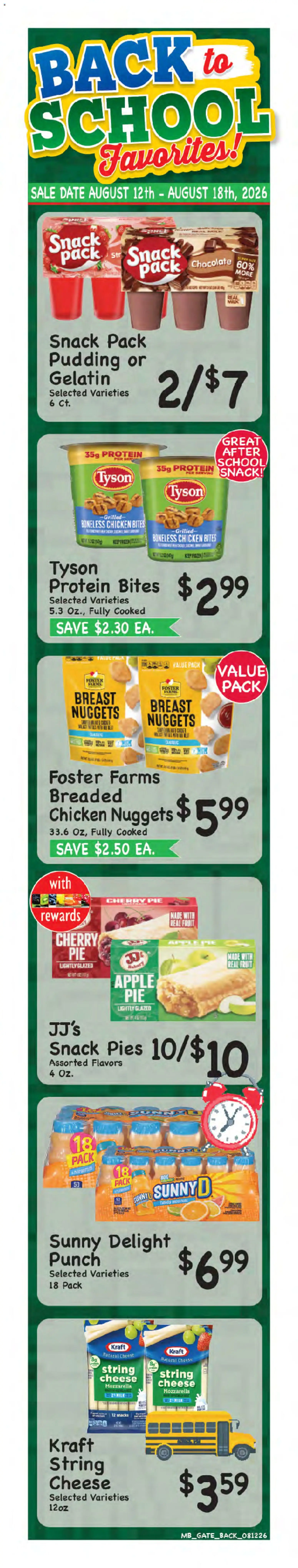 Market Basket Weekly Ad - valid from 08/12/2026 | Page: 2 | Products: Chicken, Protein, Pudding, Cherry Pie