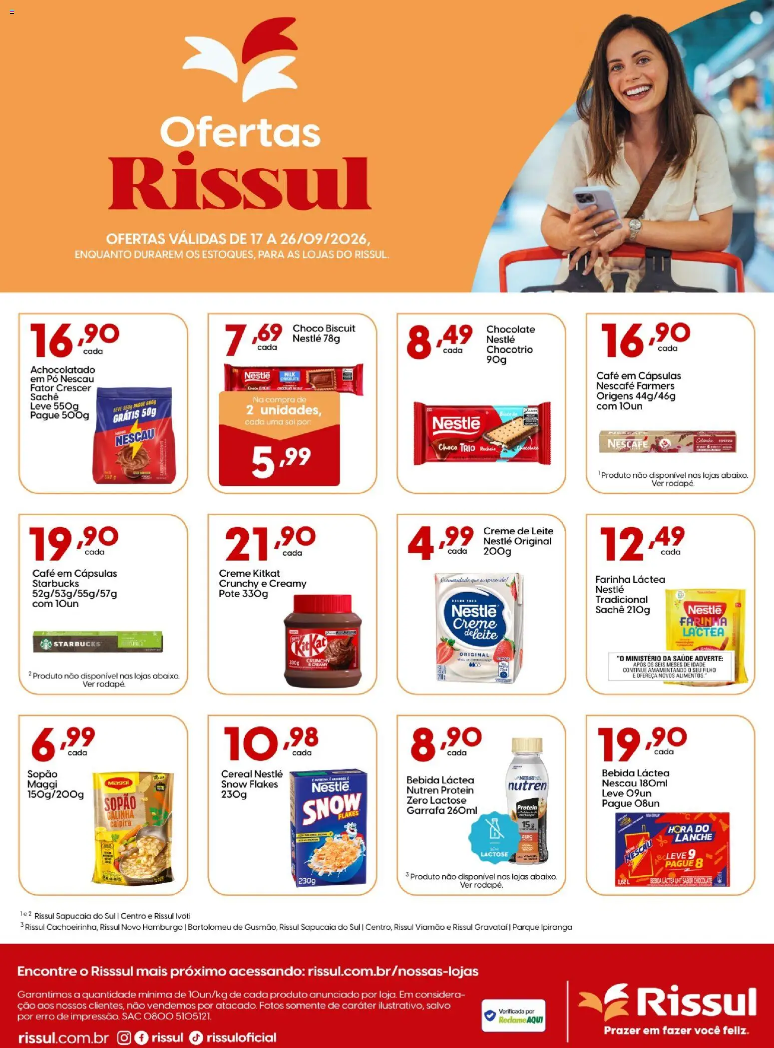 Rissul Folheto - válido de 17/09/2026 | Página: 1 | Produtos: Cápsulas, Leite, Café, Bebida