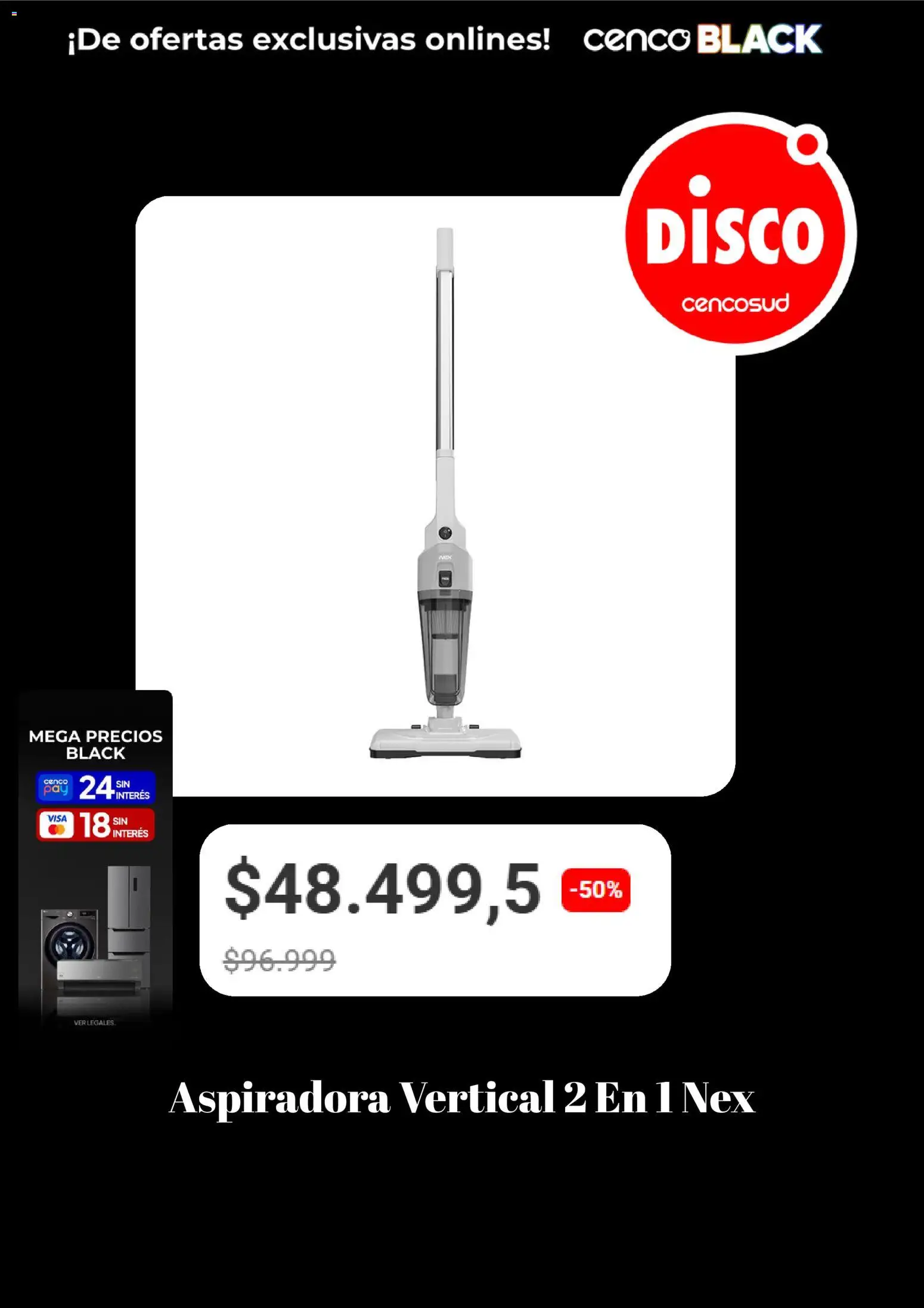 Disco - Cenco Black │ válido desde el 28/09/2026 | Página: 5 | Productos: Disco, Aspiradora, Aspiradora vertical