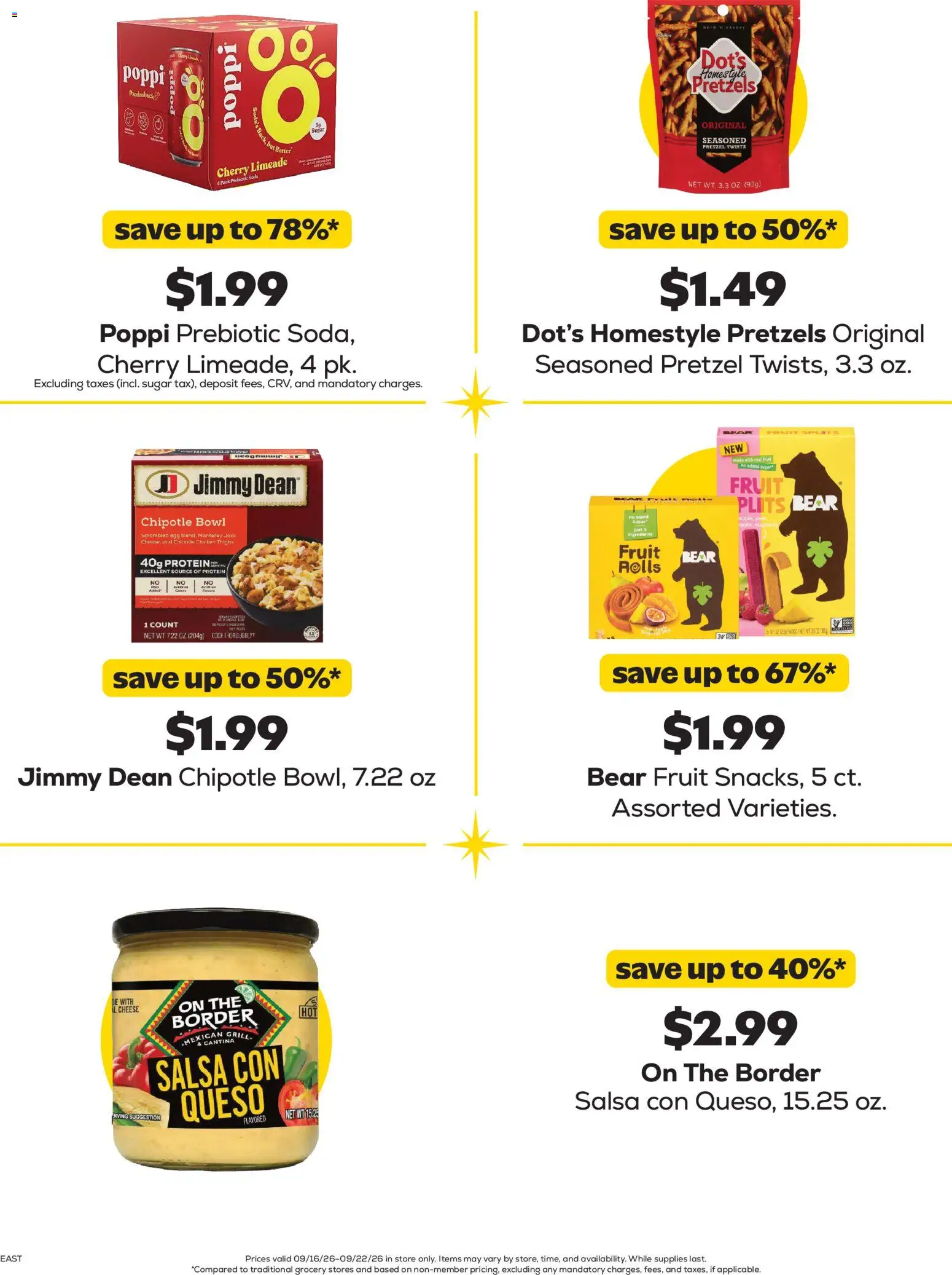 Grocery Outlet Weekly Ad - valid from 09/16/2026 | Page: 2 | Products: Chicken, Protein, Fruit, Grill
