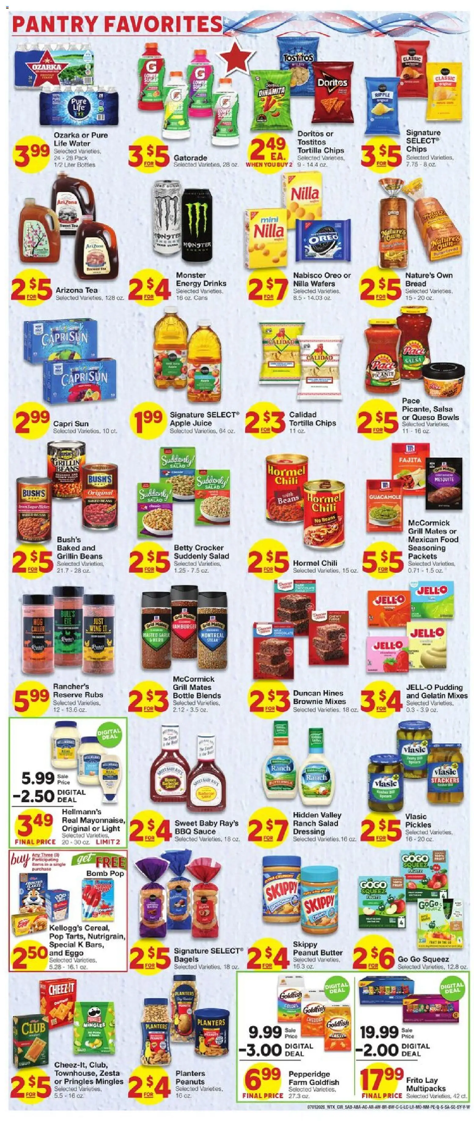United Supermarkets Weekly Ad - valid from 07/01/2026 | Page: 5 | Products: Bread, Juice, Salad, Sauce
