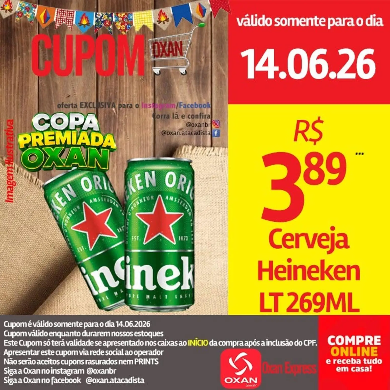 Oxan Atacadista Folheto - válido de 15.06.2026 | Página: 17 | Produtos: Cerveja, Copa, Heineken