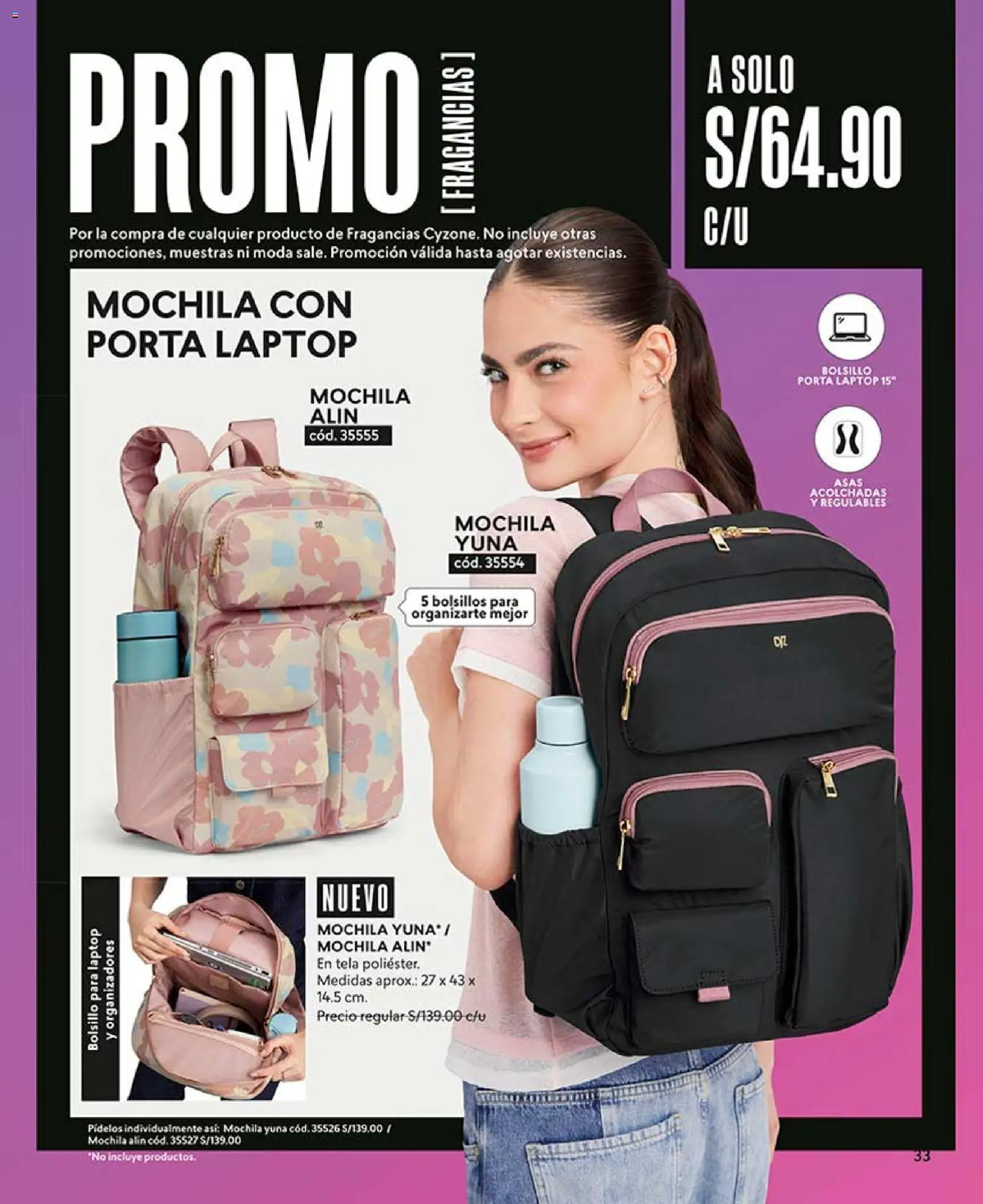 Catálogo CyZone válido desde 04.04.2026 | Página: 33 | Productos: Mochila