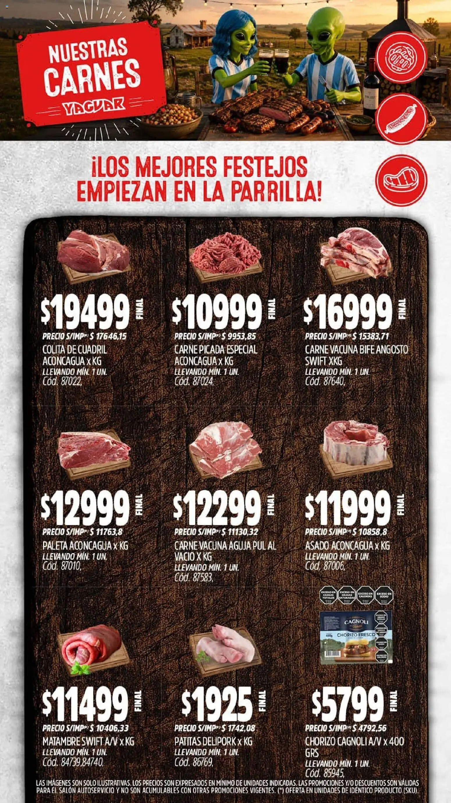 Yaguar - Oferta Semanal Parque Chacabuco │ válido desde el 06/07/2026 | Página: 6 | Productos: Parrilla, Paleta, Chorizo