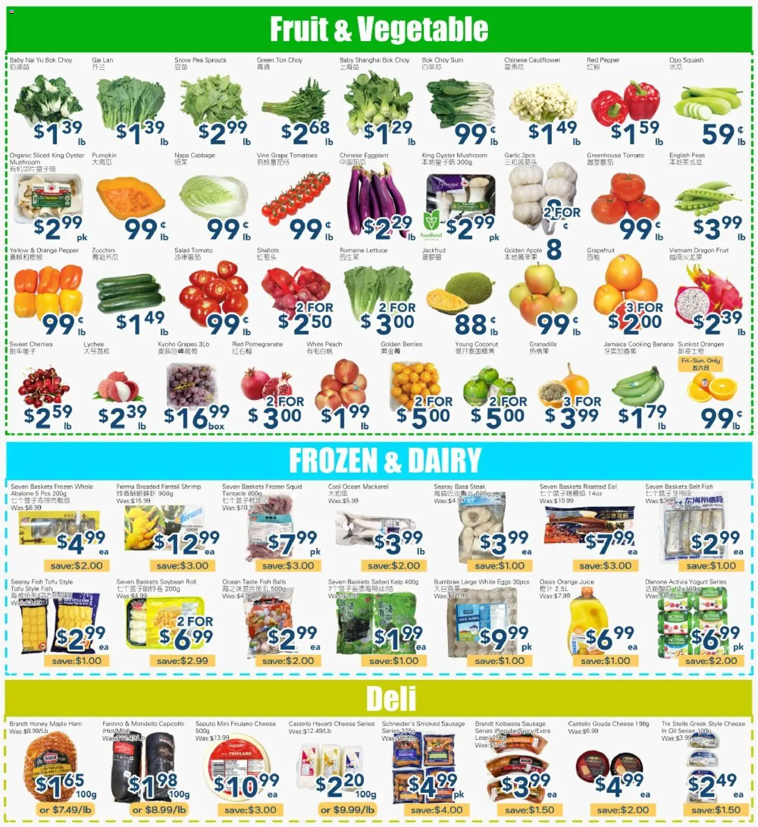 Oceans flyer valid from Jun 26, 2026 | Page: 3 | Products: Salad, Ham, Oranges, Tomatoes