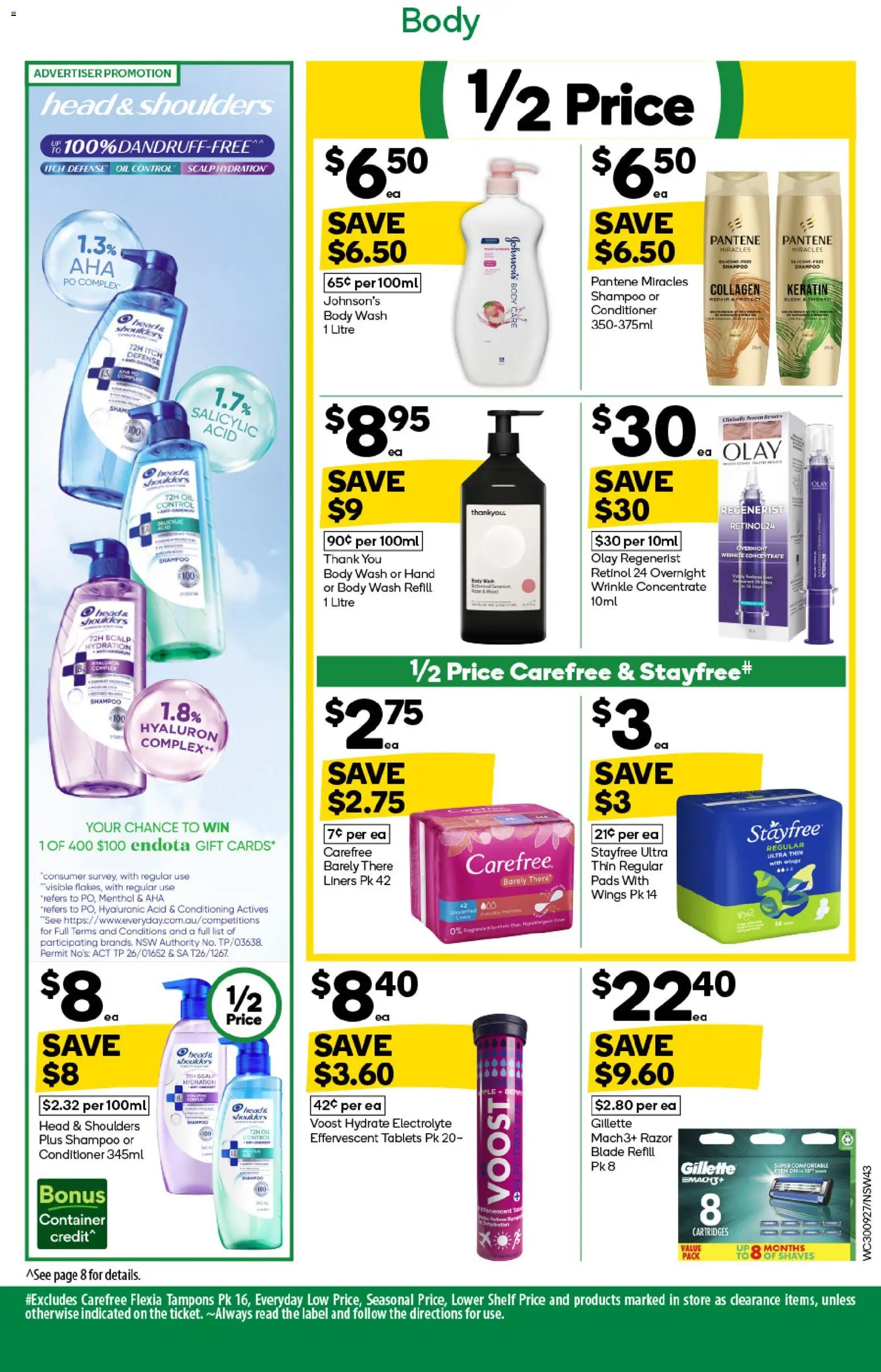 Woolworths catalogue - valid from 30/09/2026 | Page: 39 | Products: Conditioner, Oil, Retinol, Tampons
