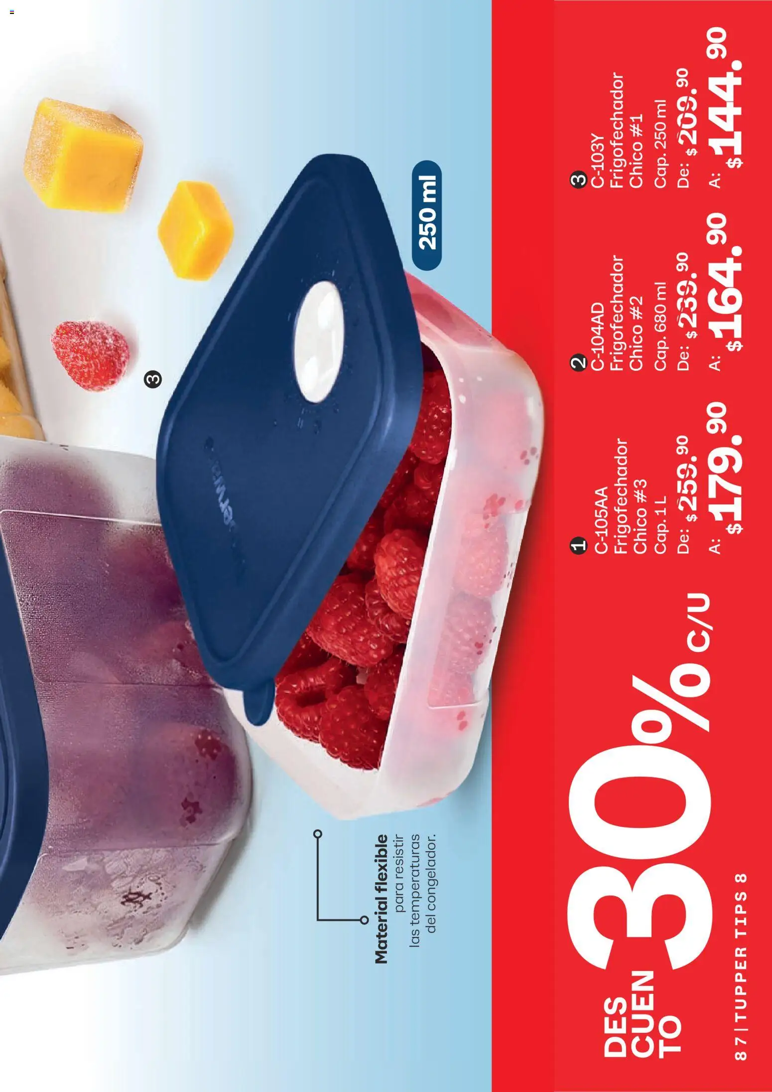 Nuevas ofertas de Tupperware válidas en toda la República Mexicana desde el 13/07/2026. ¡Encuentra las mejores ofertas en Tupperware catálogo! | Página: 87 | Productos: Tupper, Flexible