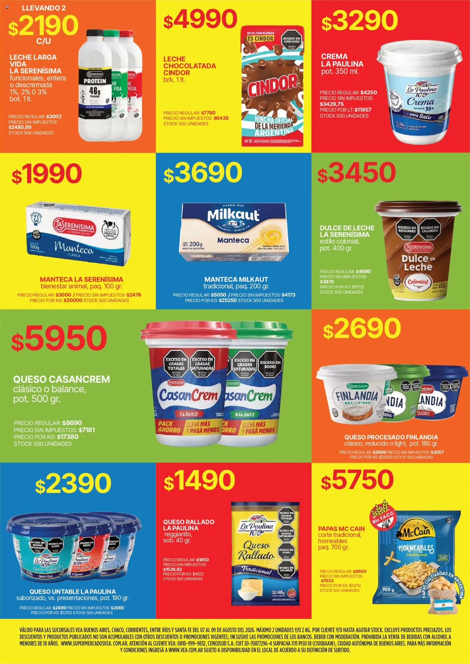 Vea - Fin de semana de ahorro BA Nea │ válido desde el 07/08/2026 | Página: 6 | Productos: Queso azul, Untable, Manteca, Queso