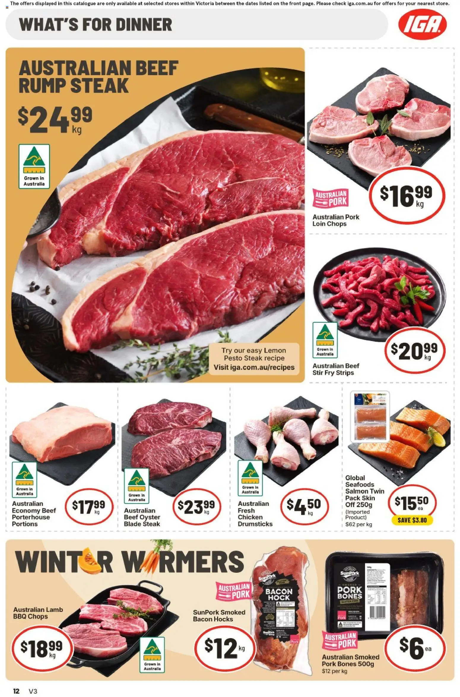 IGA catalogue - valid from 22/07/2026 | Page: 13 | Products: Bacon, Chicken, Lamb, Lemon