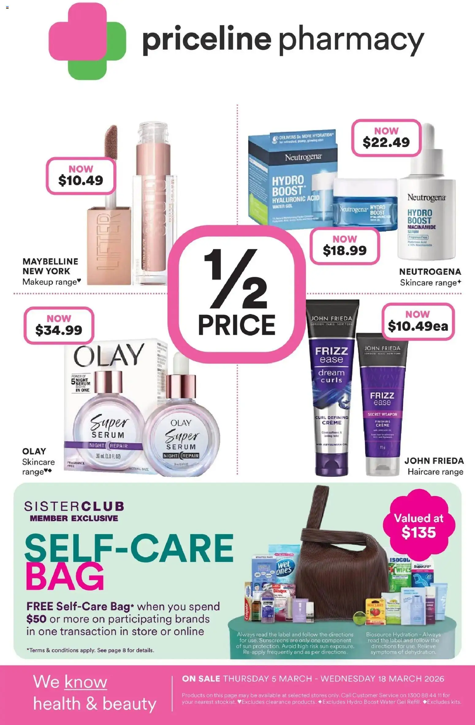 Priceline Pharmacy catalogue - valid from 05.03.2026 | Page: 1 | Products: Fragrance, Oil, Makeup, Water