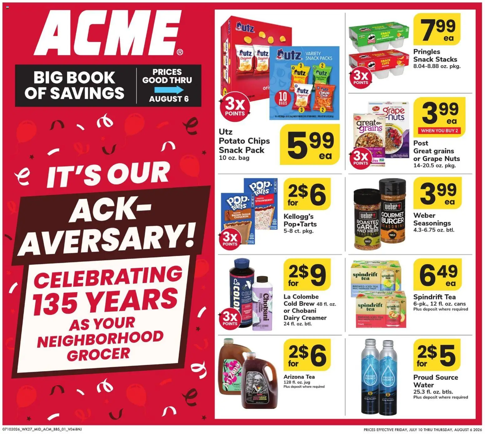 Acme Big Book of Savings - valid from 07/10/2026 | Page: 1 | Products: Coffee, Nuts, Sugar, Bag