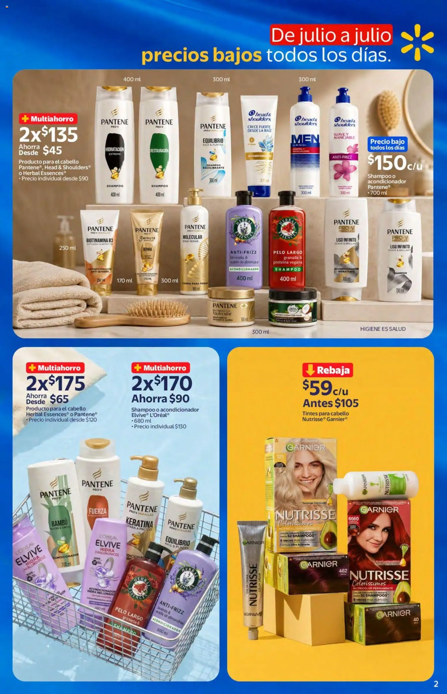 Nuevas ofertas de Walmart válidas en toda la República Mexicana desde el 22/07/2026. ¡Encuentra las mejores ofertas en Walmart folleto! | Página: 2 | Productos: Crema, Aceite, Almendra, Acondicionador