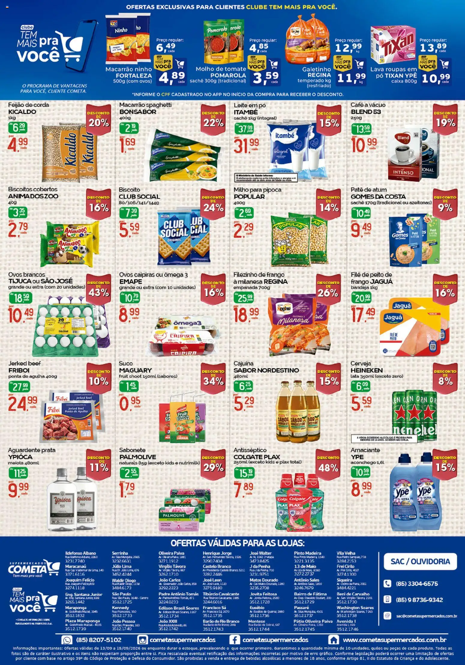 Cometa Supermercados Folheto - válido de 13/09/2026 | Página: 2 | Produtos: Patê, Biscoitos, Milho, Amaciante