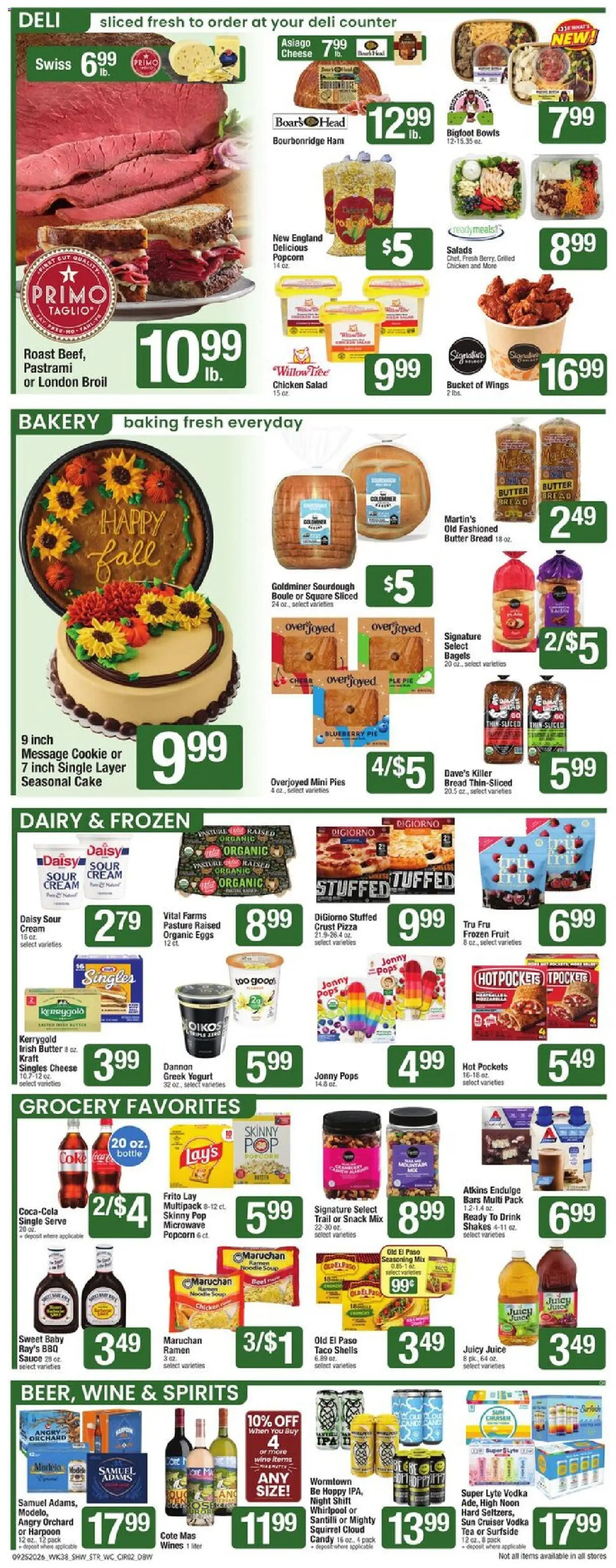 Star Market Weekly Ad - valid from 09/25/2026 | Page: 2 | Products: Cheese, Yogurt, Sauce, Frozen fruit