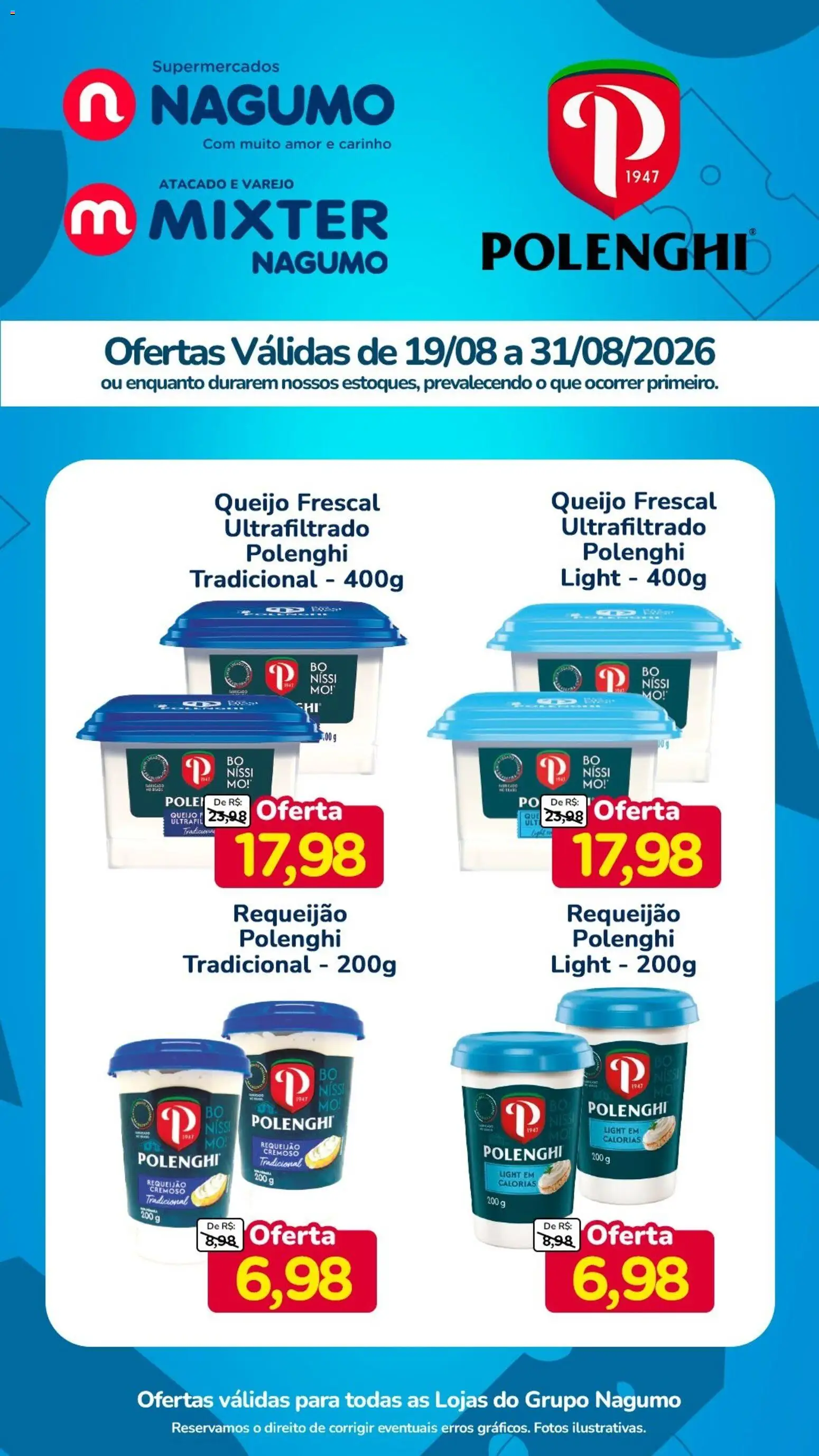 Nagumo Folheto - válido de 19/08/2026 | Página: 2 | Produtos: Pó, Queijo, Requeijão
