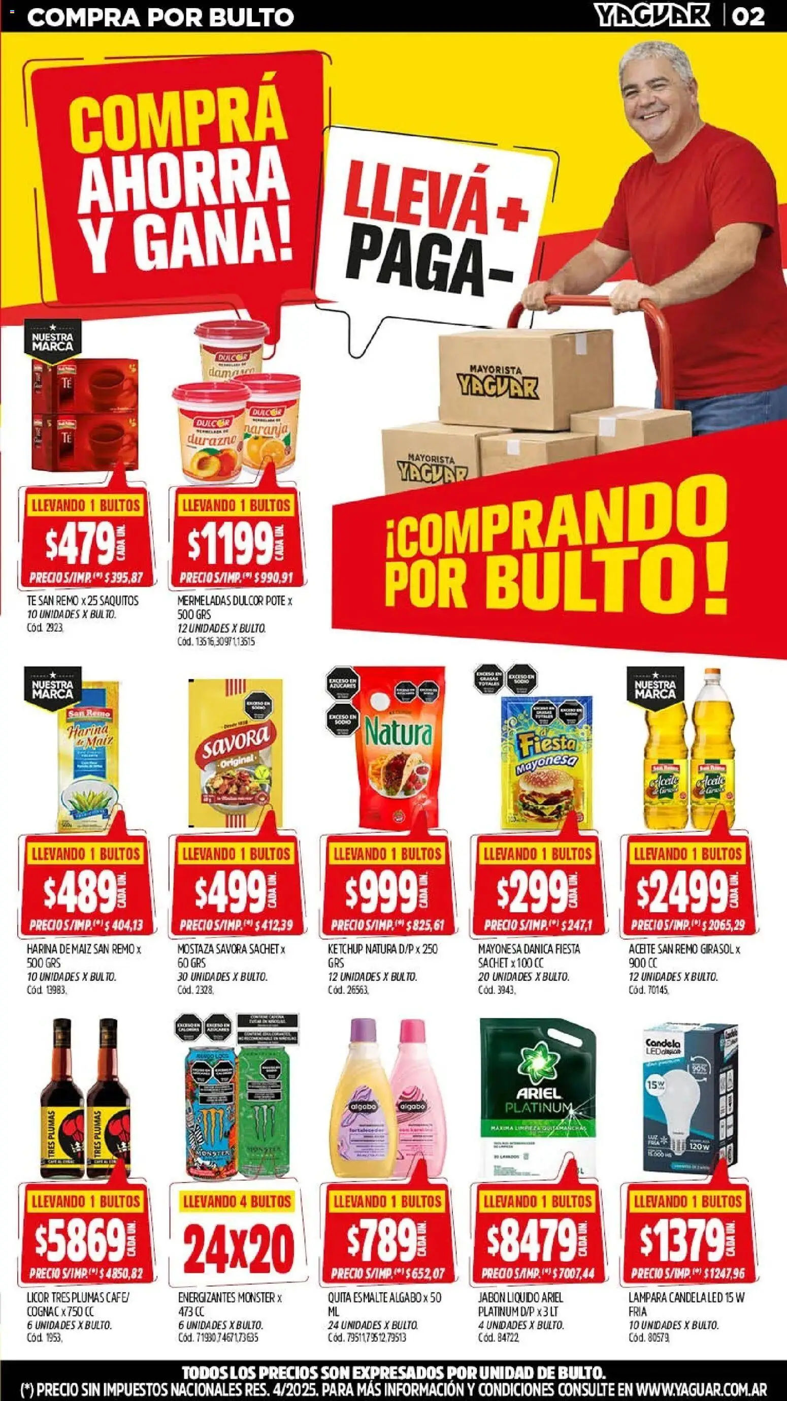 Yaguar - Oferta Semanal Córdoba │ válido desde el 11.05.2026 | Página: 2 | Productos: Lámpara, Jabón líquido, Mayonesa, Maiz
