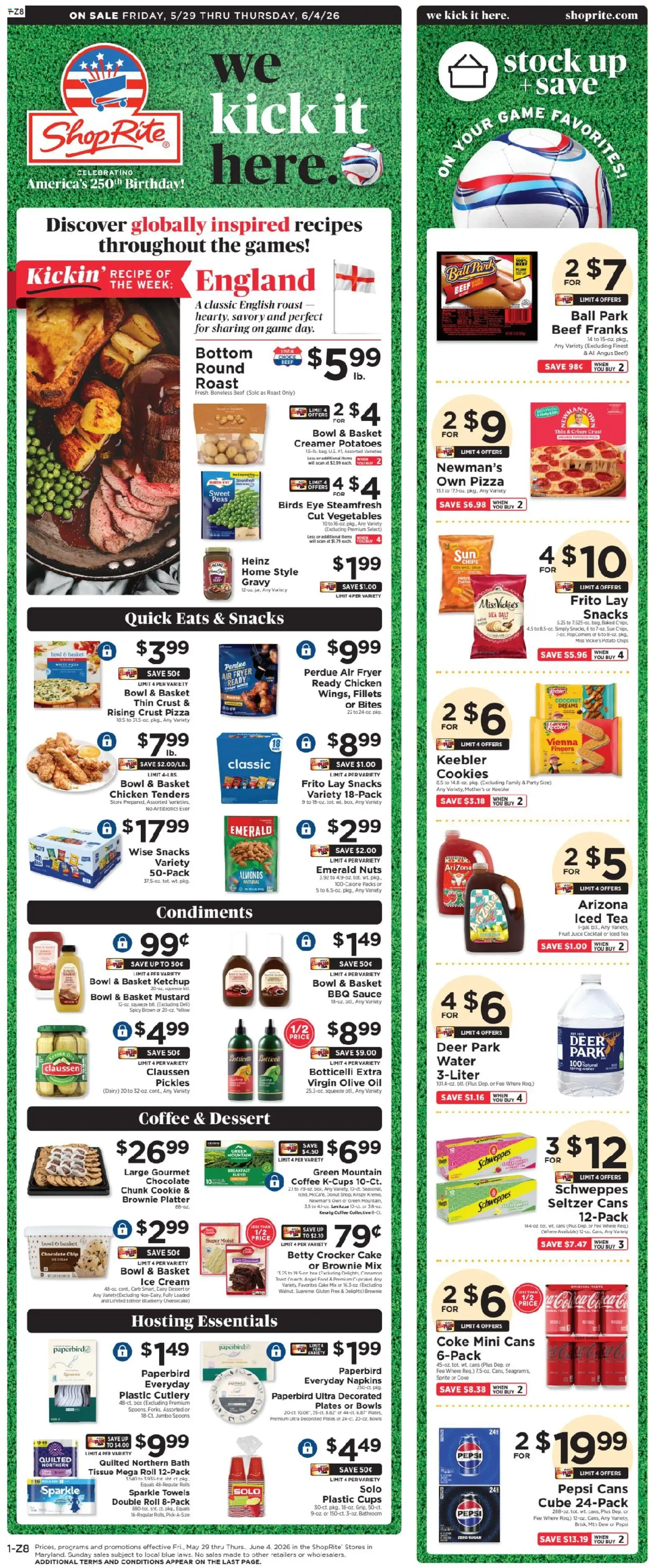 ShopRite Weekly Ad - valid from 29.05.2026 | Page: 2 | Products: Basket, Tea, Beef, Water