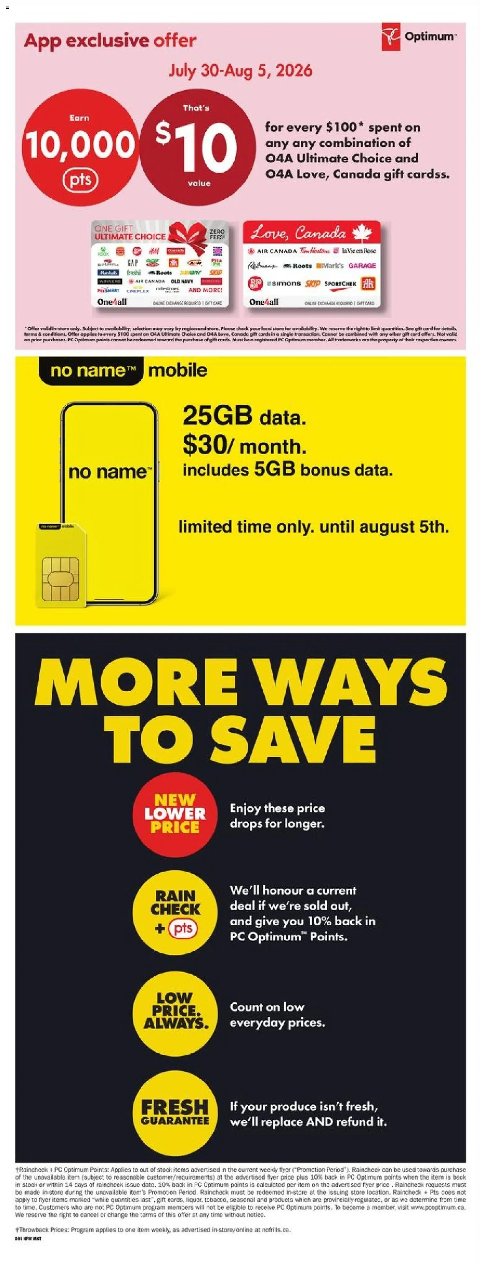 No Frills flyer valid from Jul 30, 2026 | Page: 15 | Products: PC, Apples